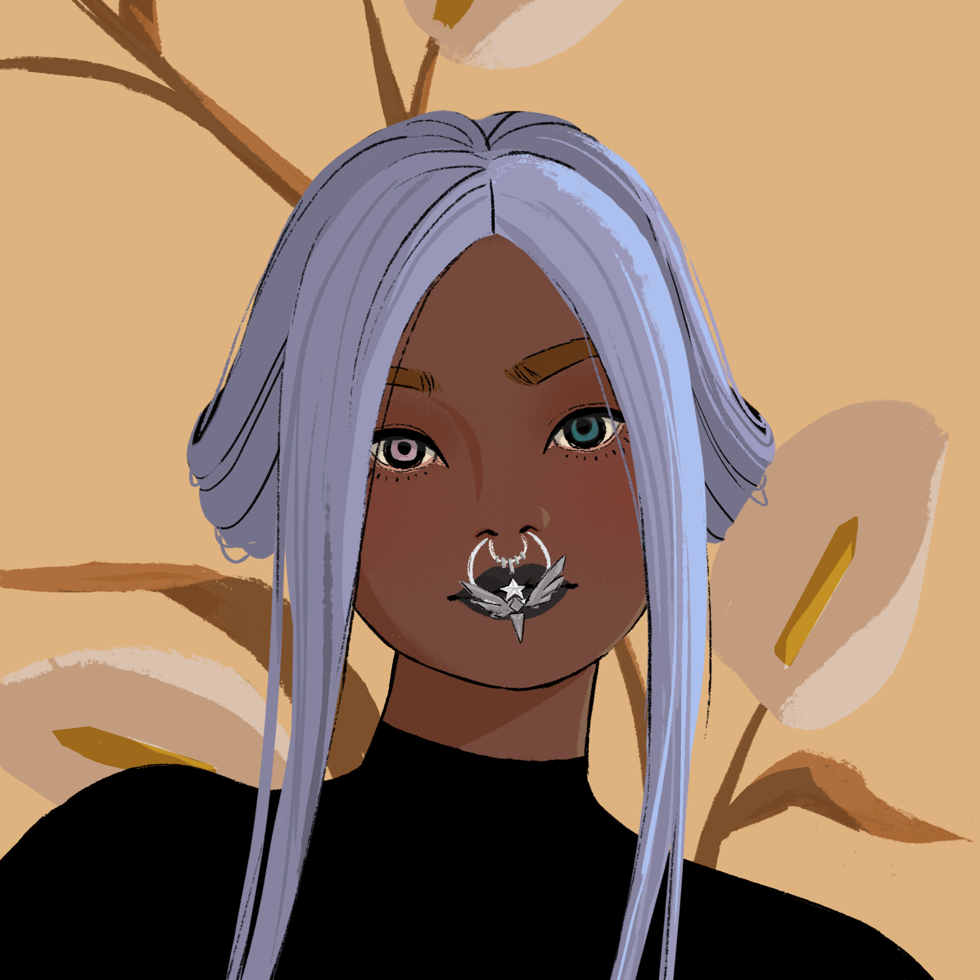 a portrait of Sakar, the red-hot smoke