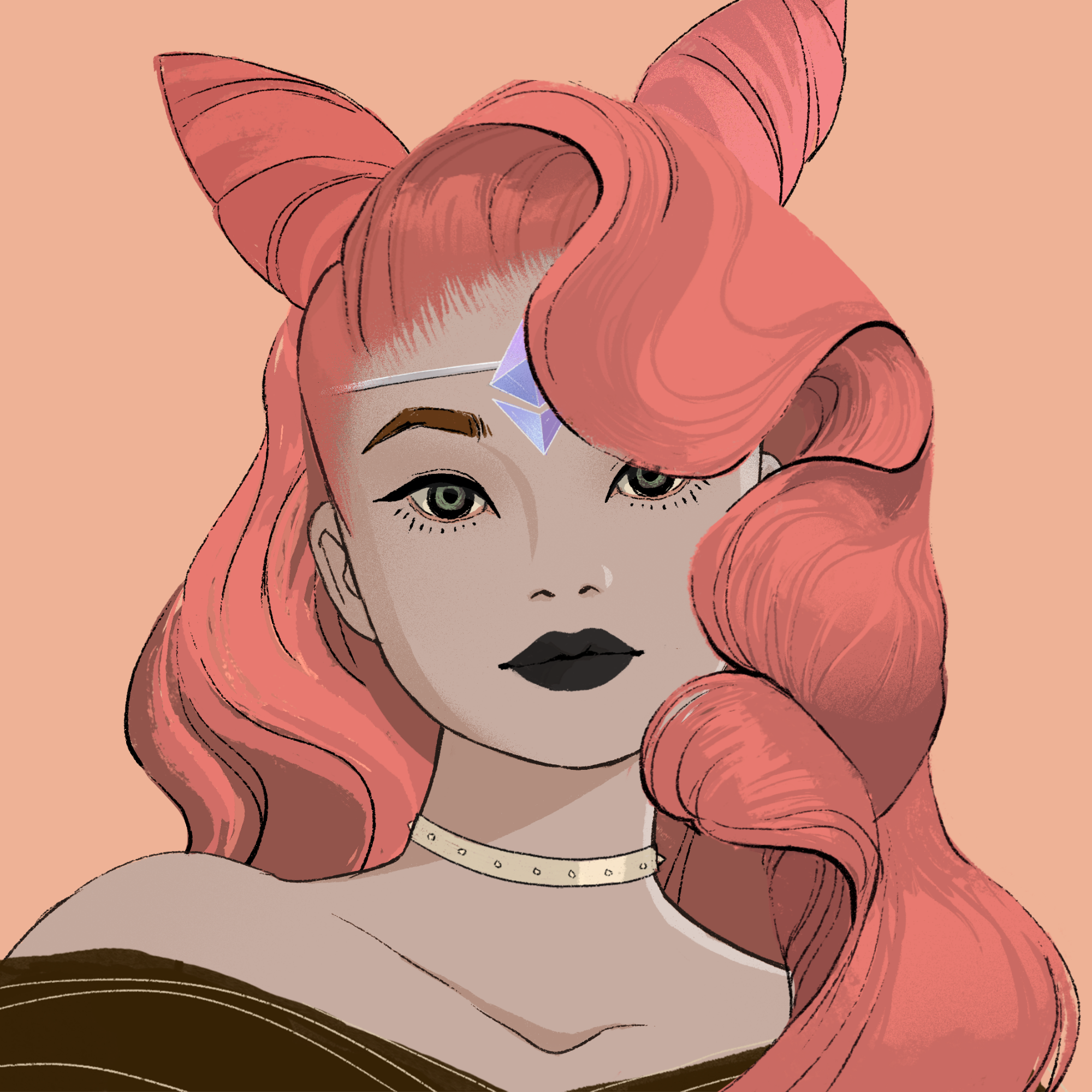 a portrait of Sonata, the suggestive circlet