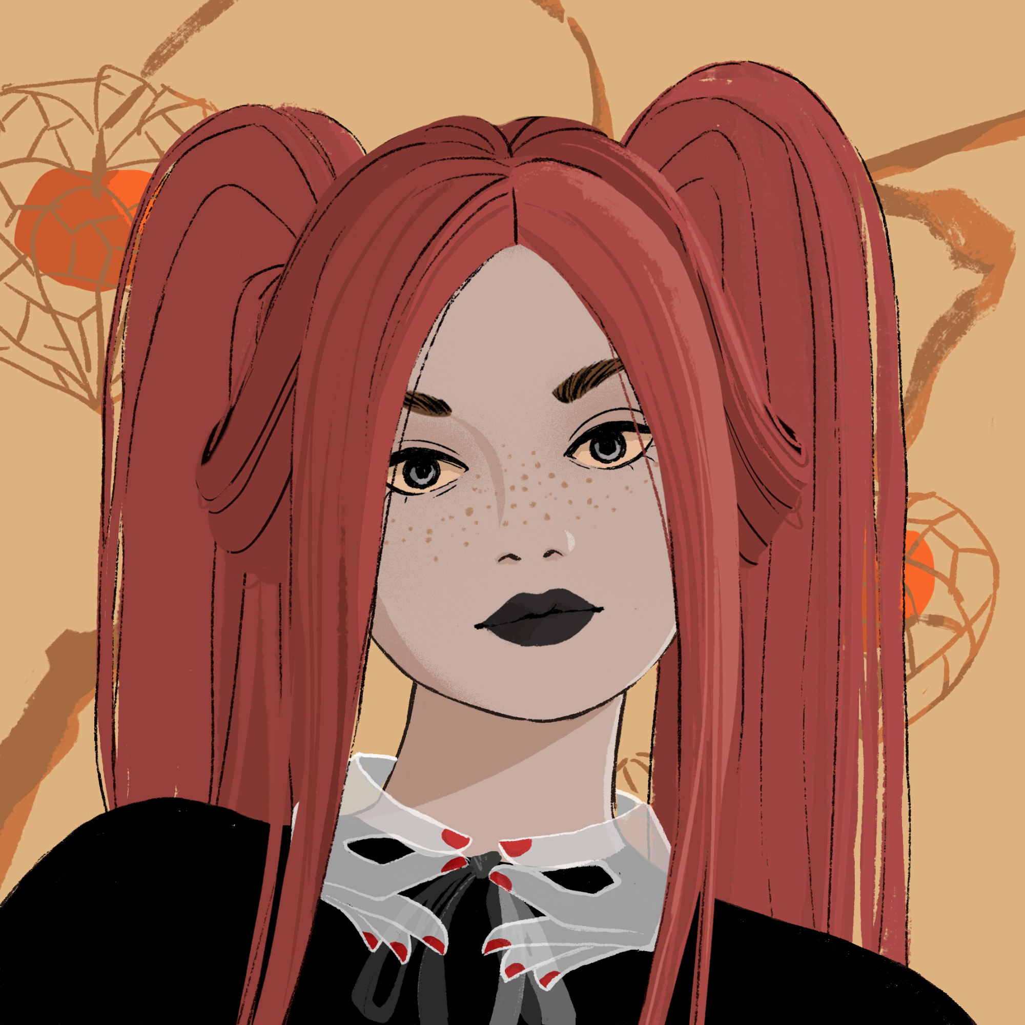 a portrait of Afzelia the sardonic