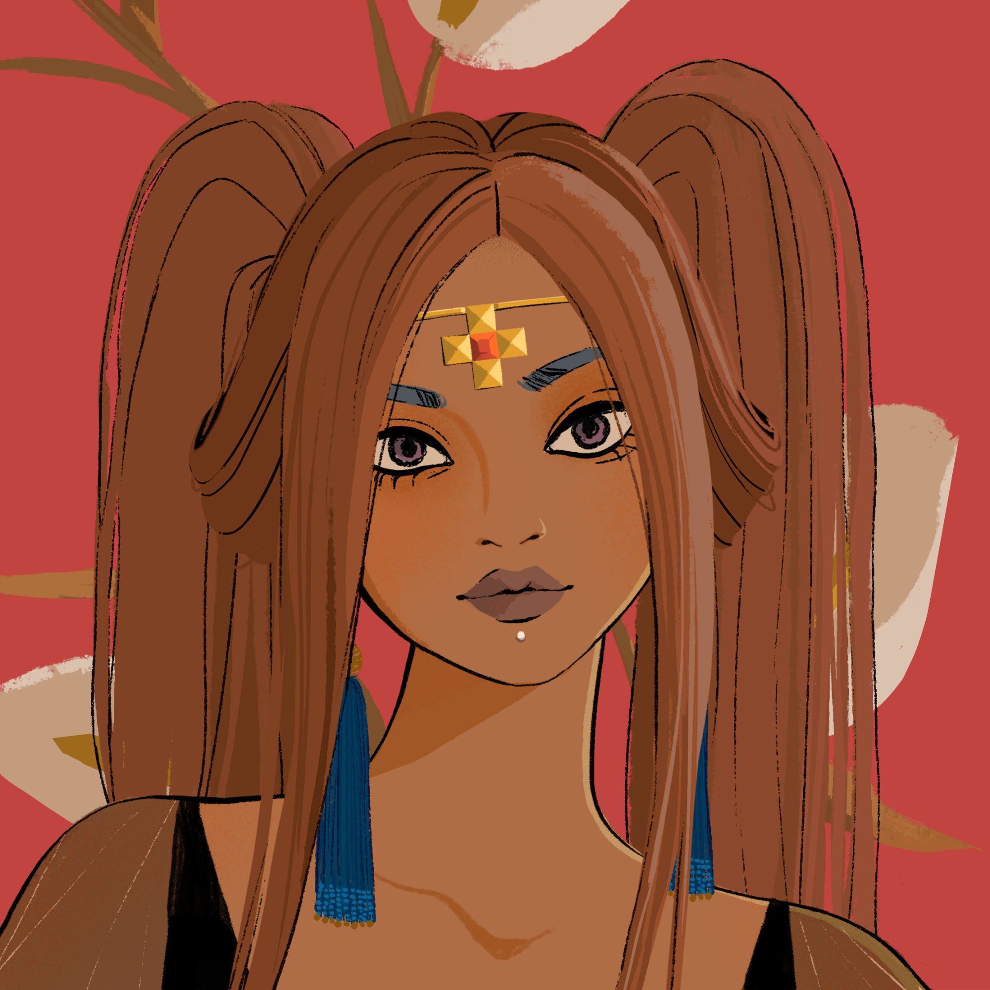 a portrait of Aquamarine the dazzling