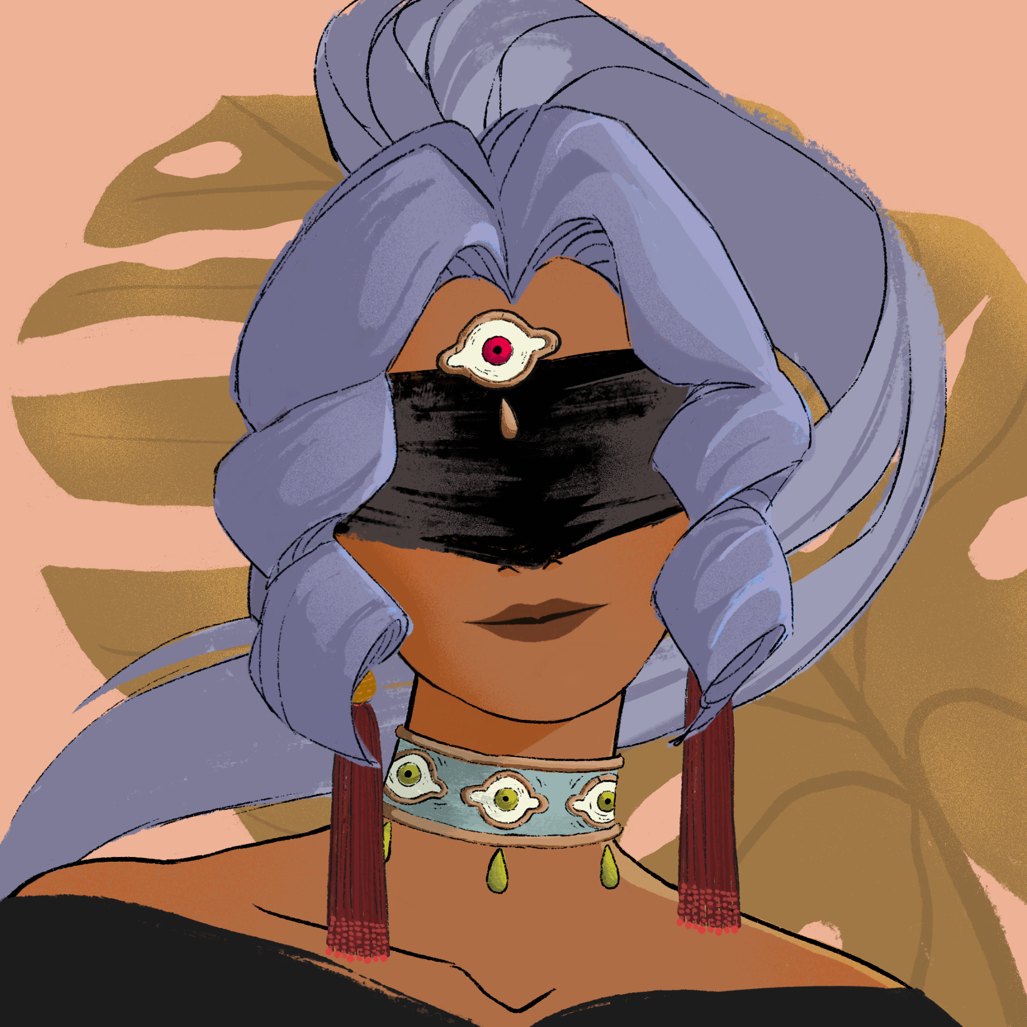 a portrait of Lily, the pastel moon