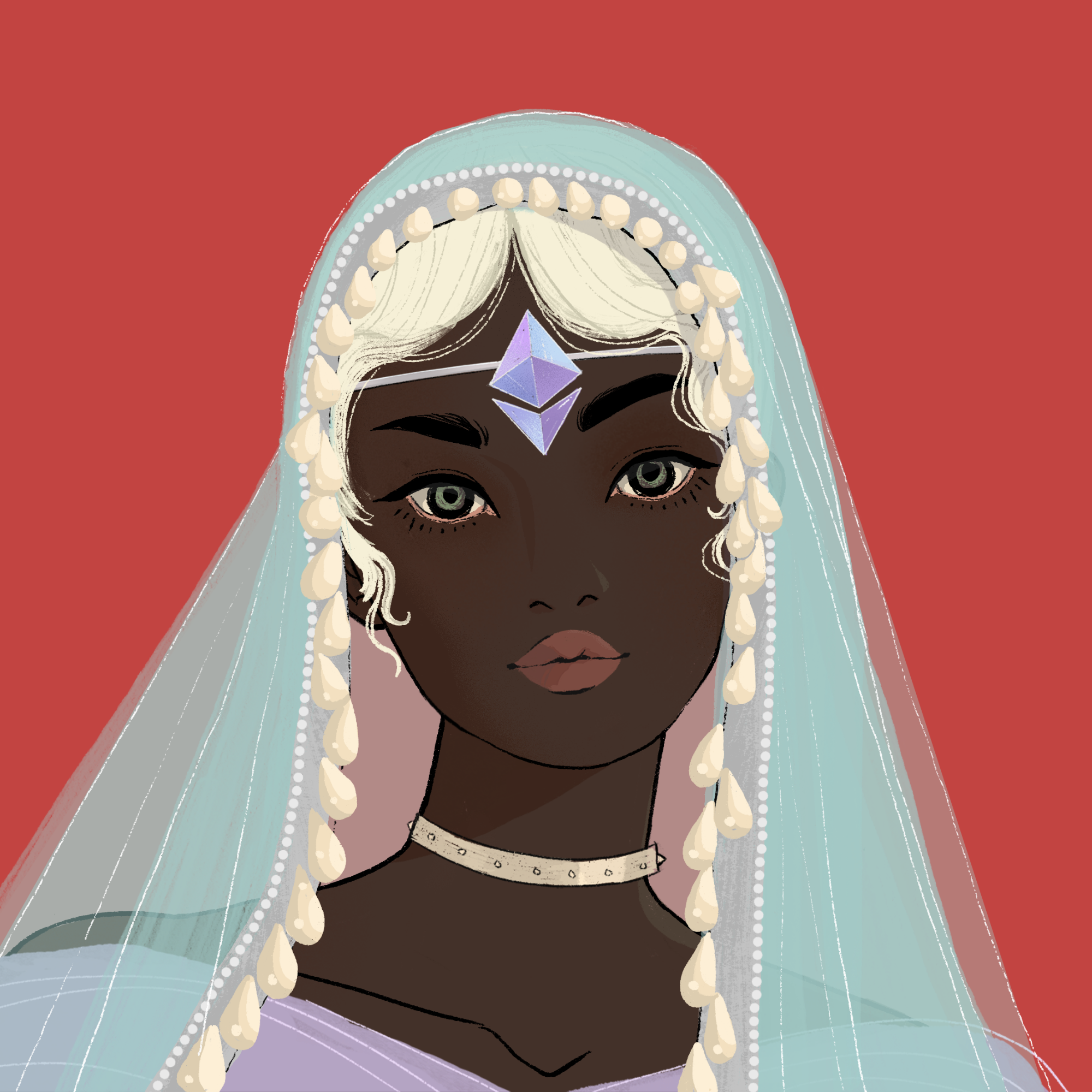 a portrait of Onyx, the stylish vase