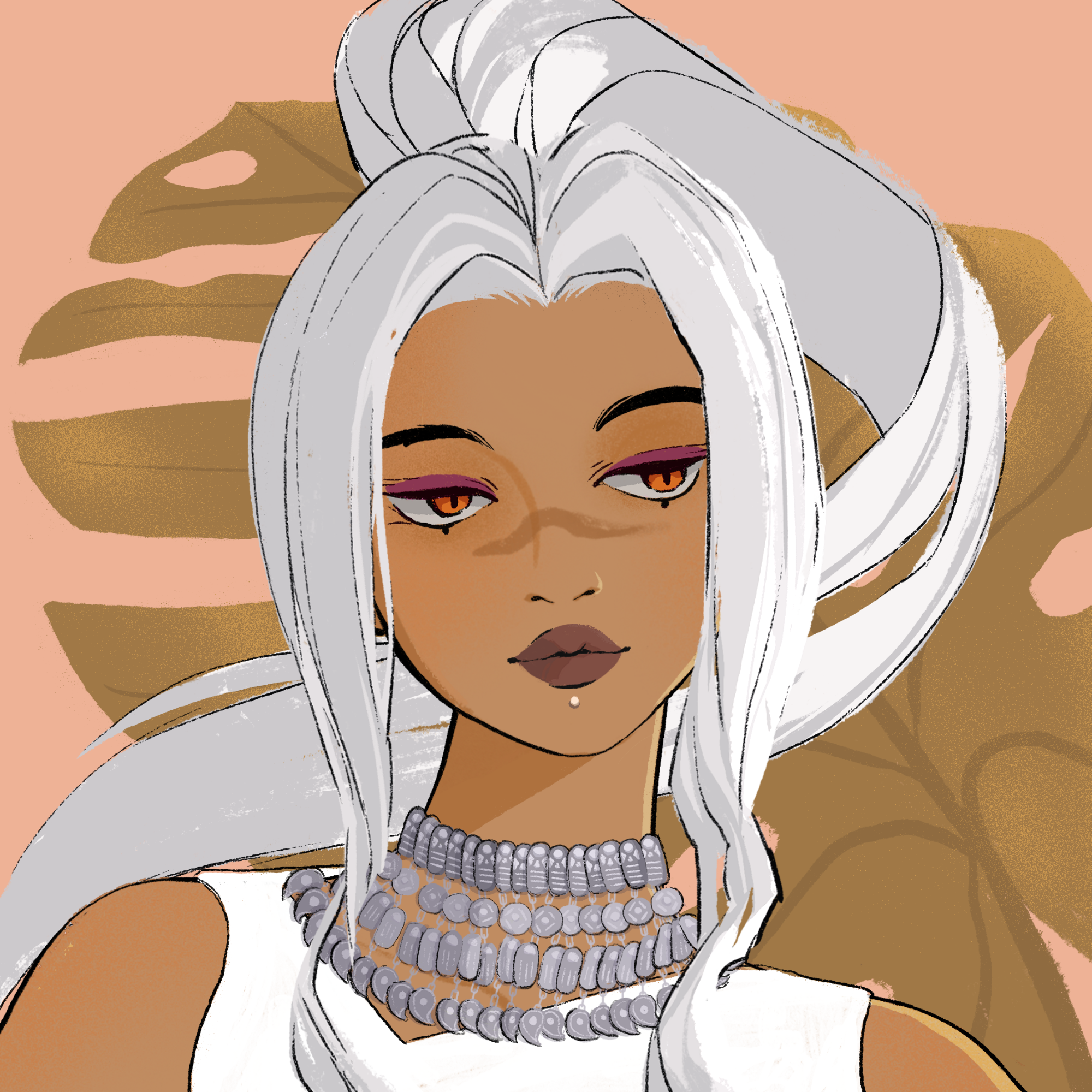 a portrait of Crescendo, the gilded flounce