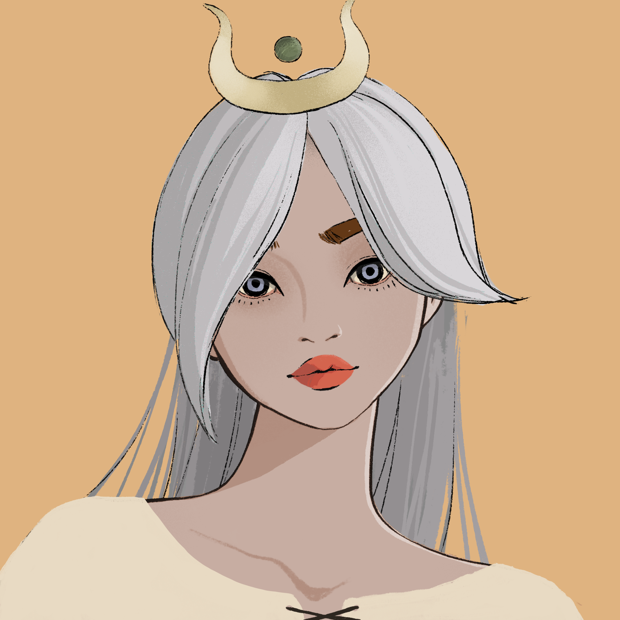 a portrait of Holly candle