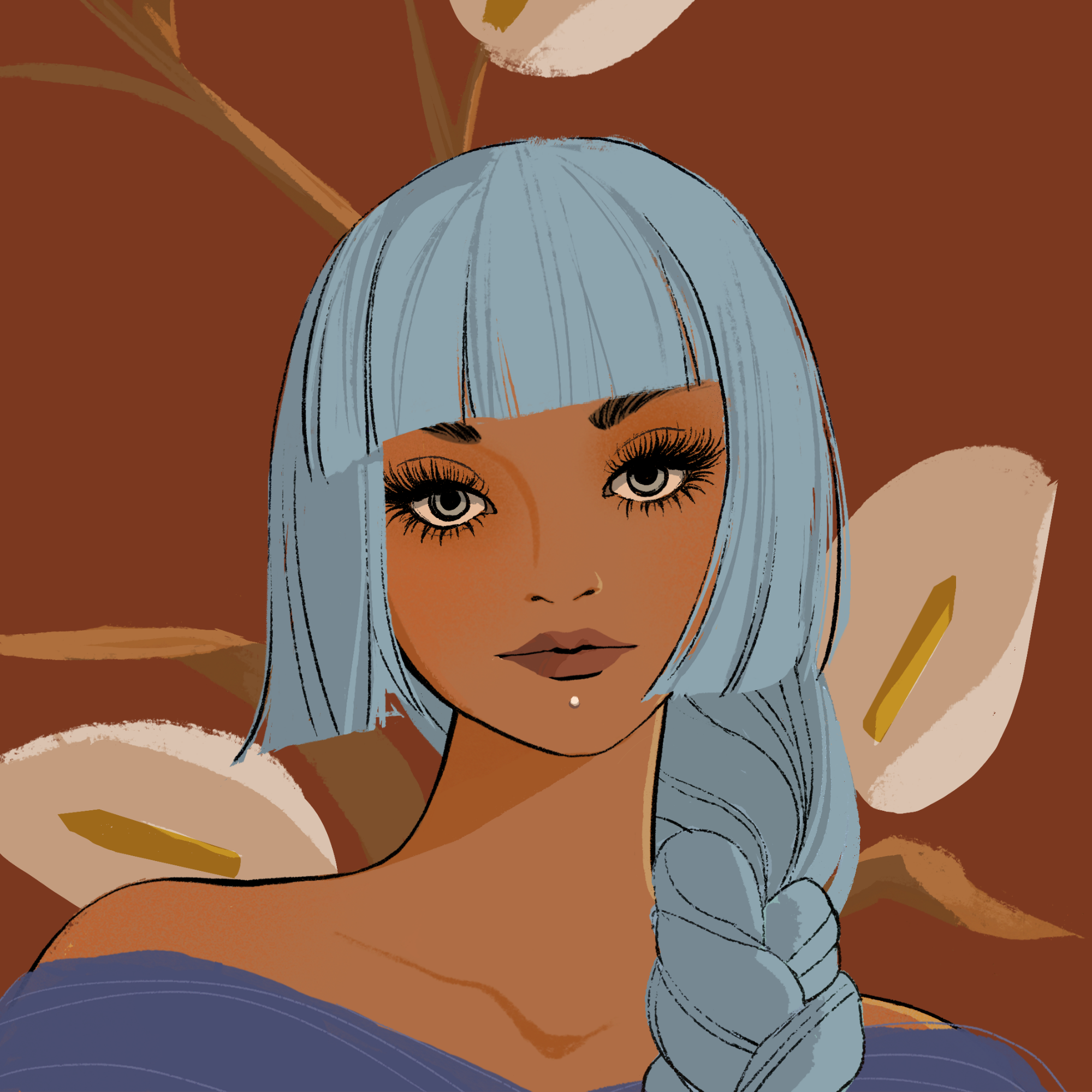 a portrait of Almond, the currant trowel