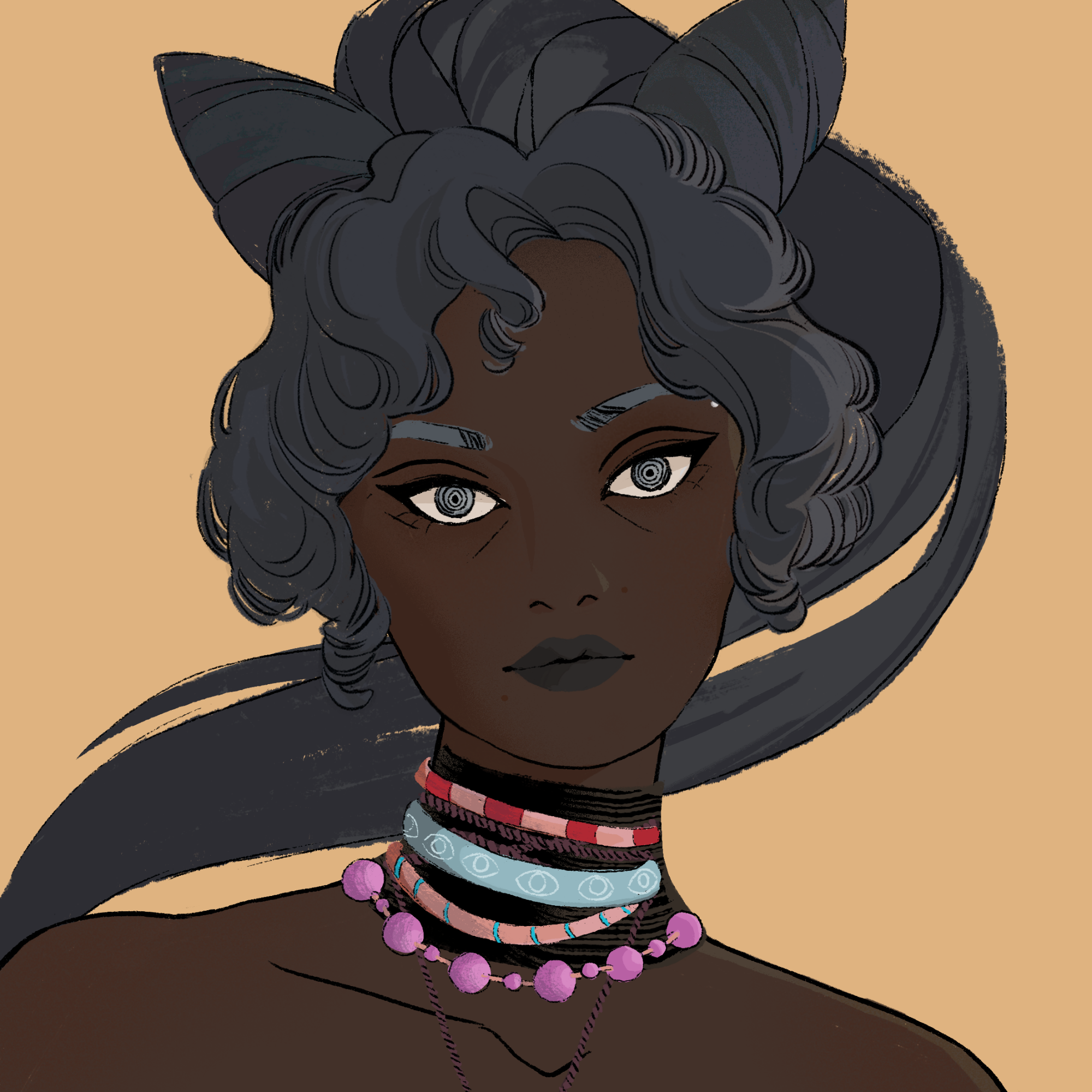 a portrait of Blizzard, the rain-slicked shard