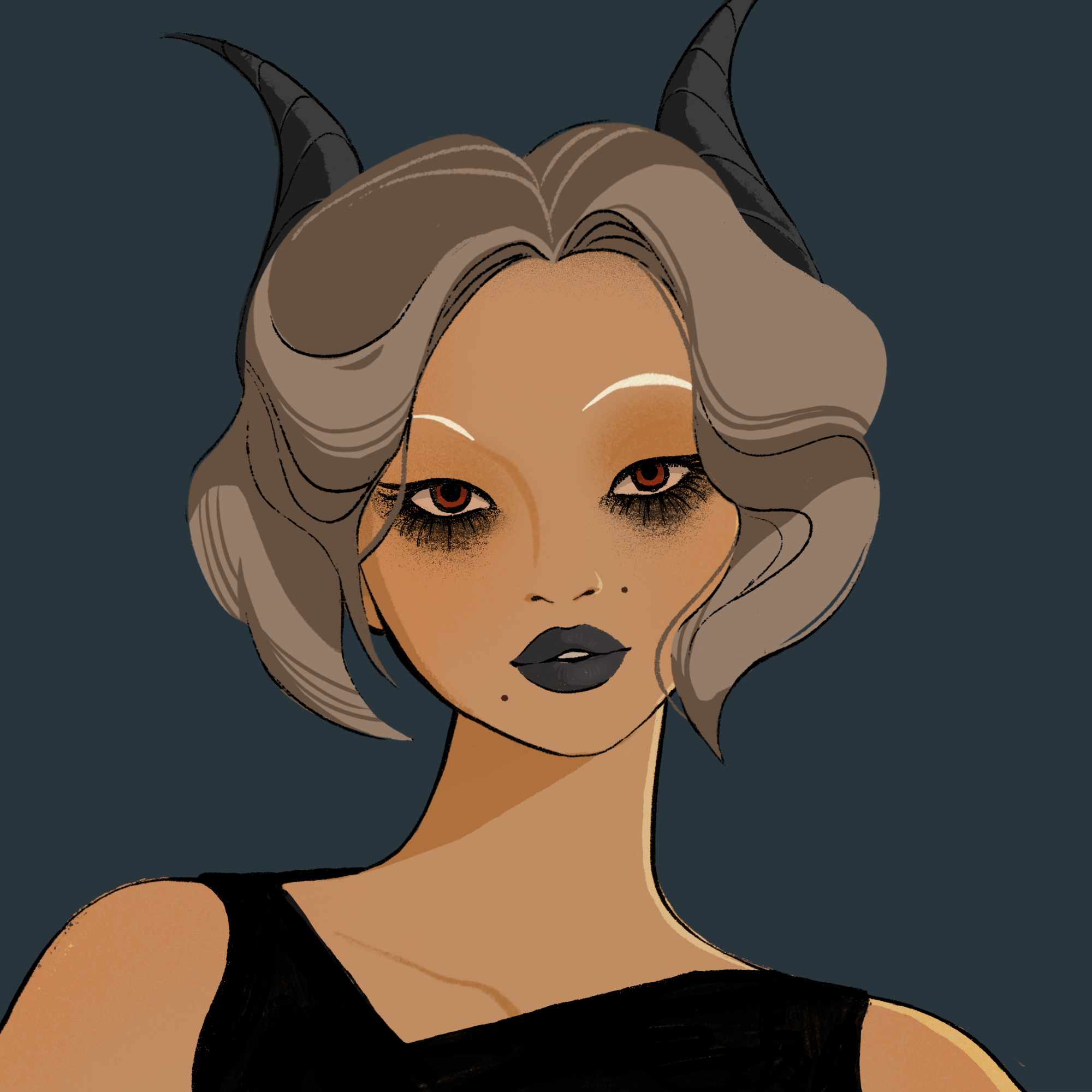 a portrait of Ethyl, the wicked death