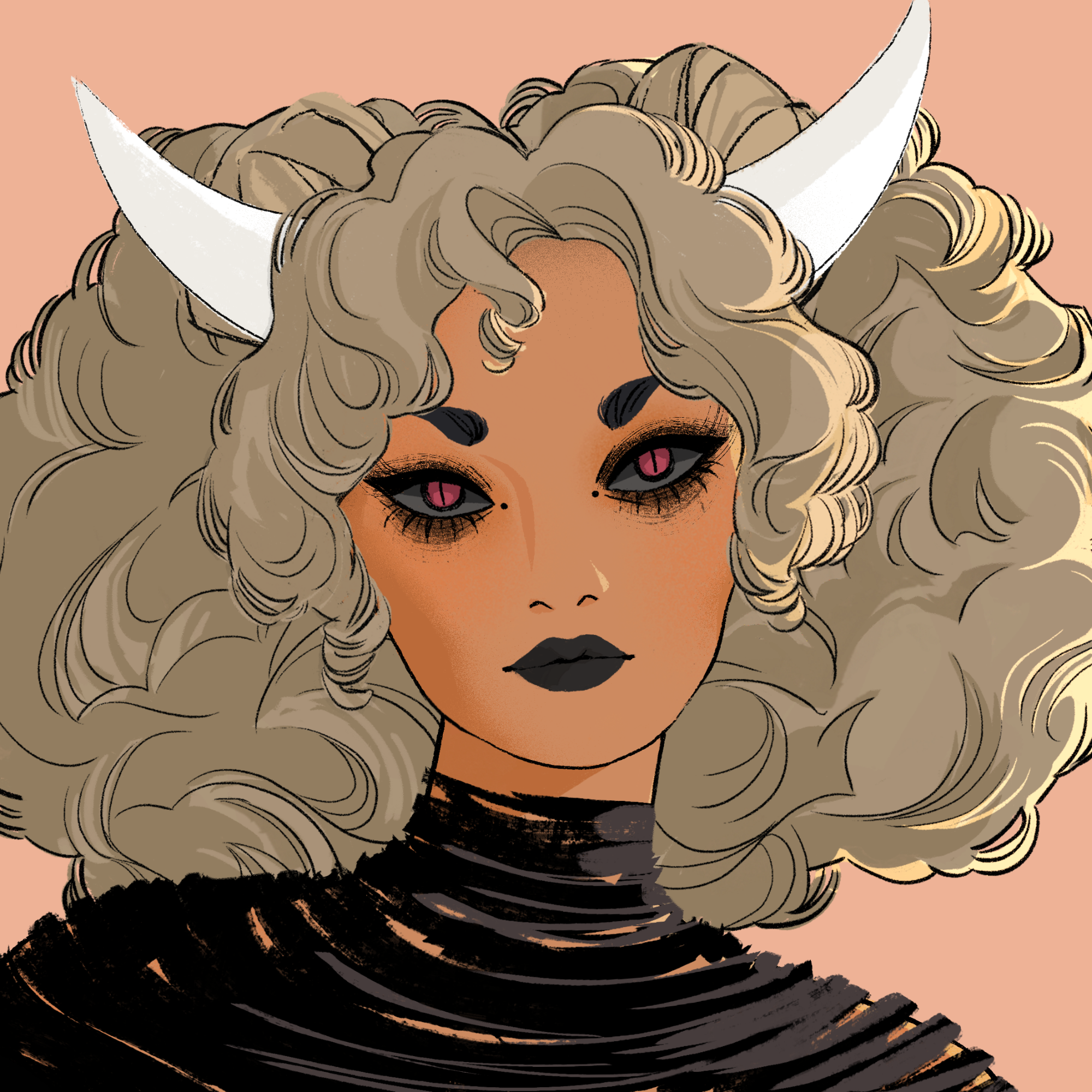 a portrait of Adatara, the hot conflagration