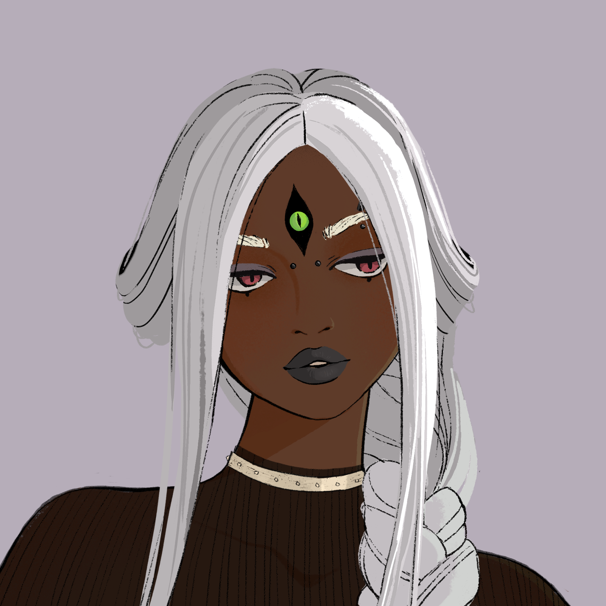 a portrait of Tiatia, the barbed roman candle