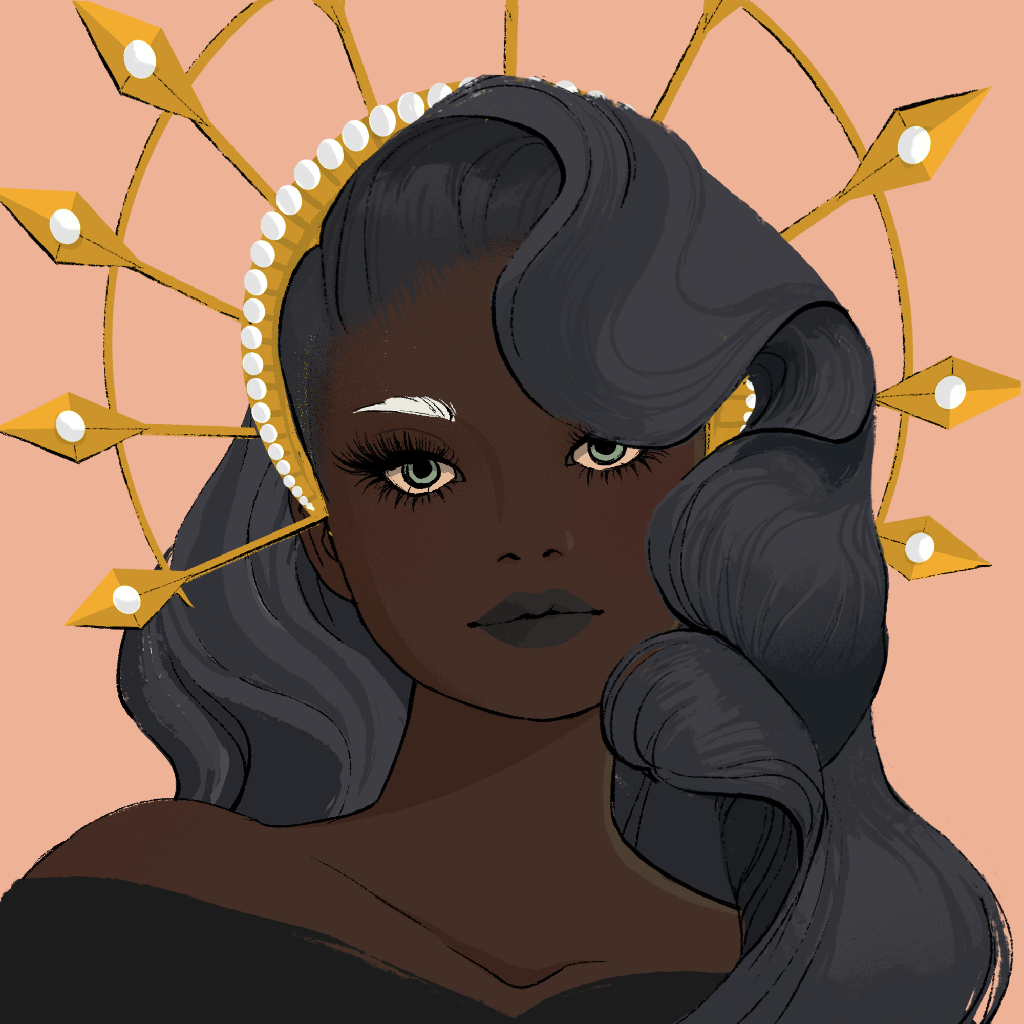 a portrait of Patchouli, the mauve locket