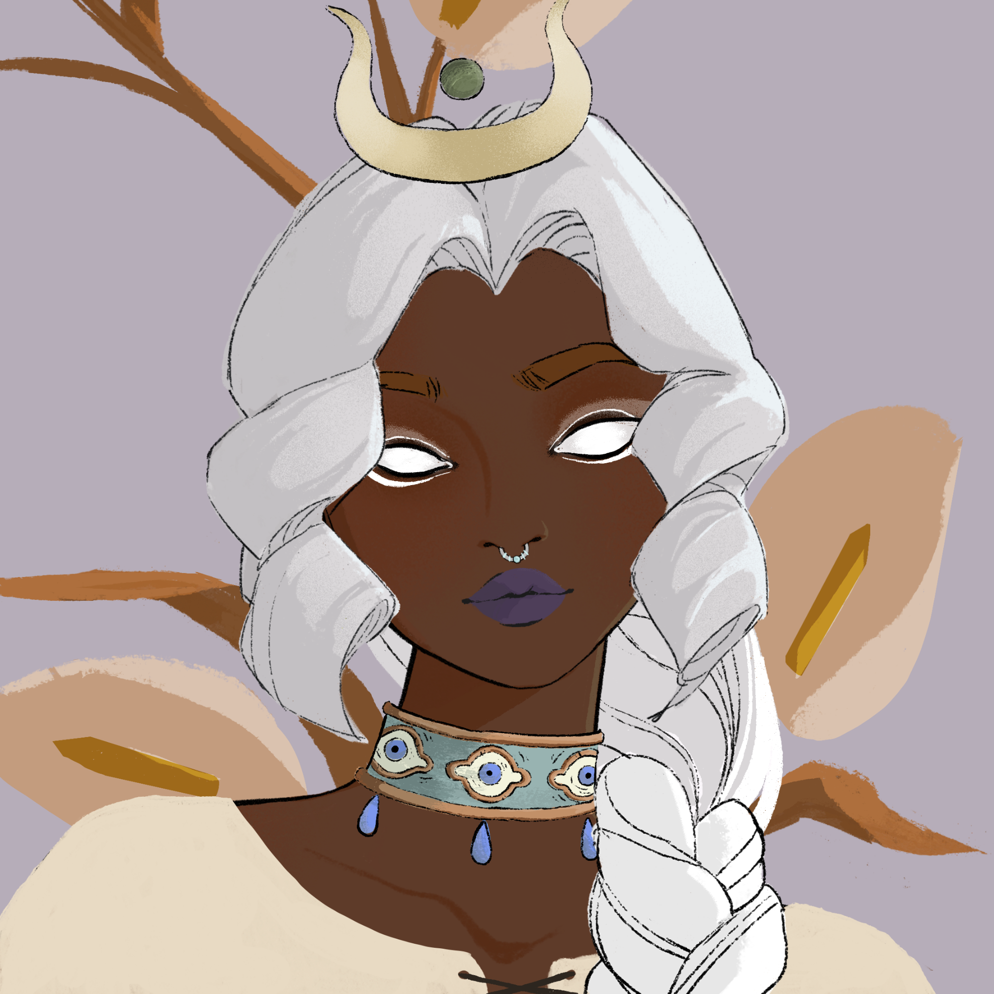 a portrait of Sugar-apple of the void