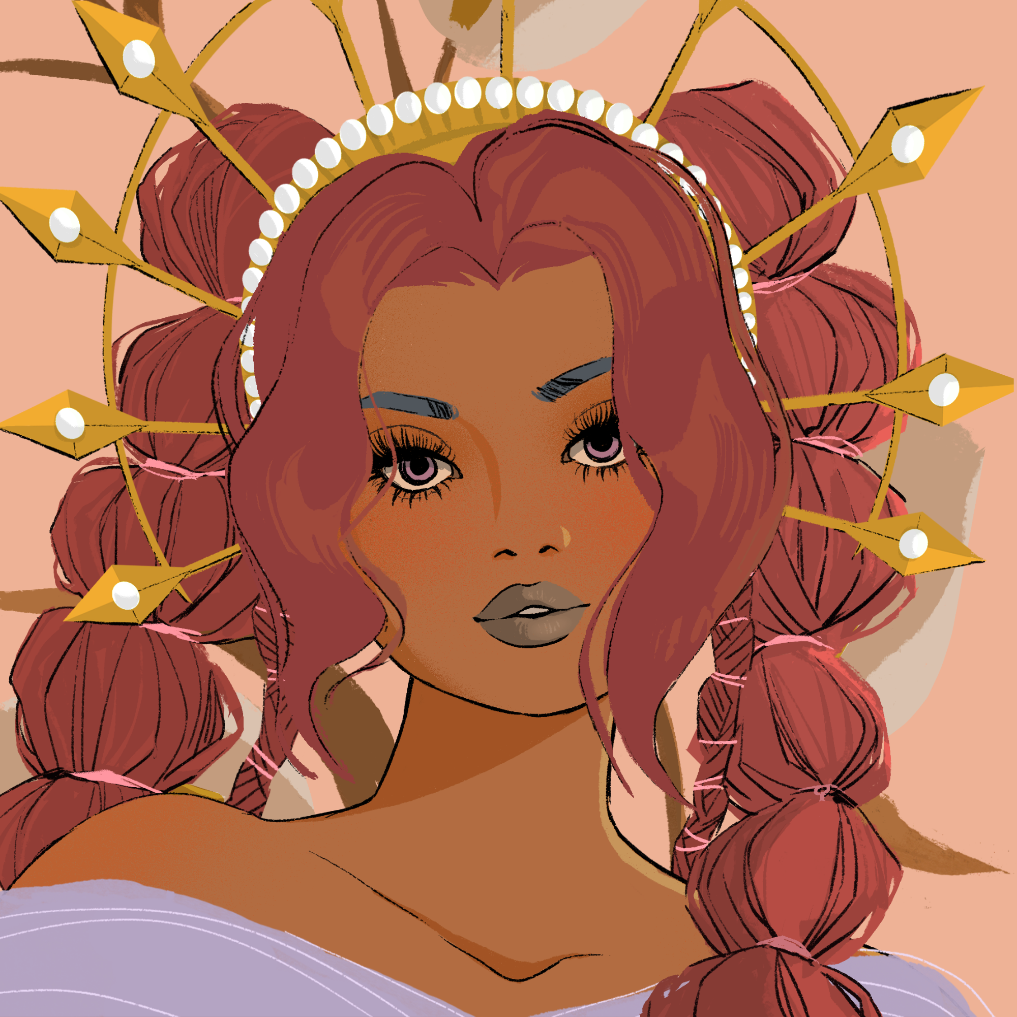 a portrait of Frangipani, the radiant decanter