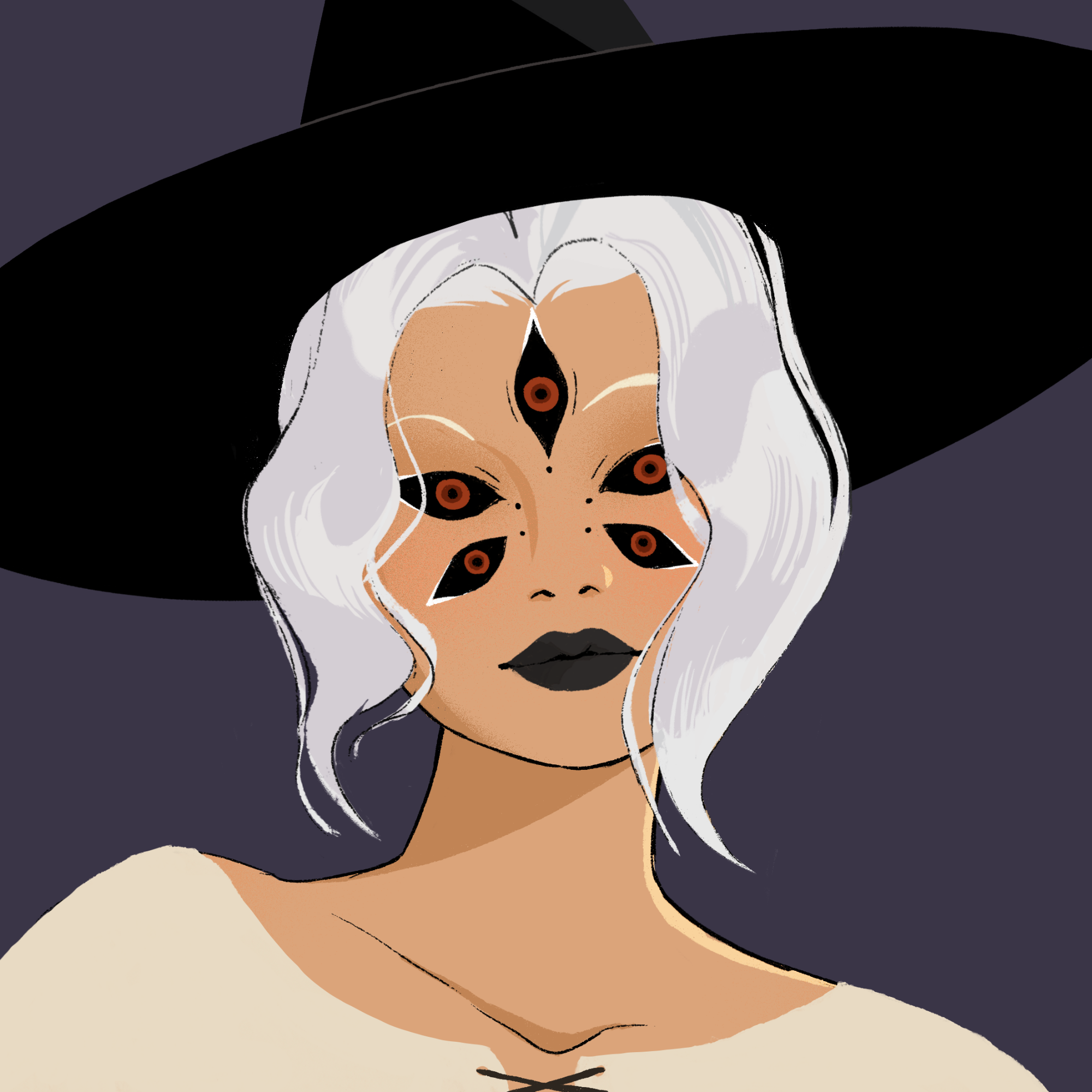 a portrait of Mageik of the demon market