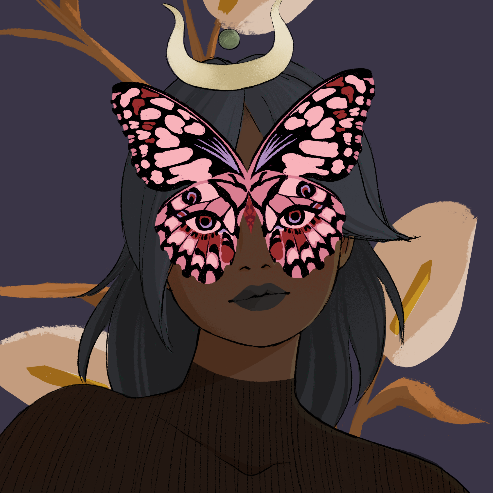 a portrait of Garnet, the stylish sequin
