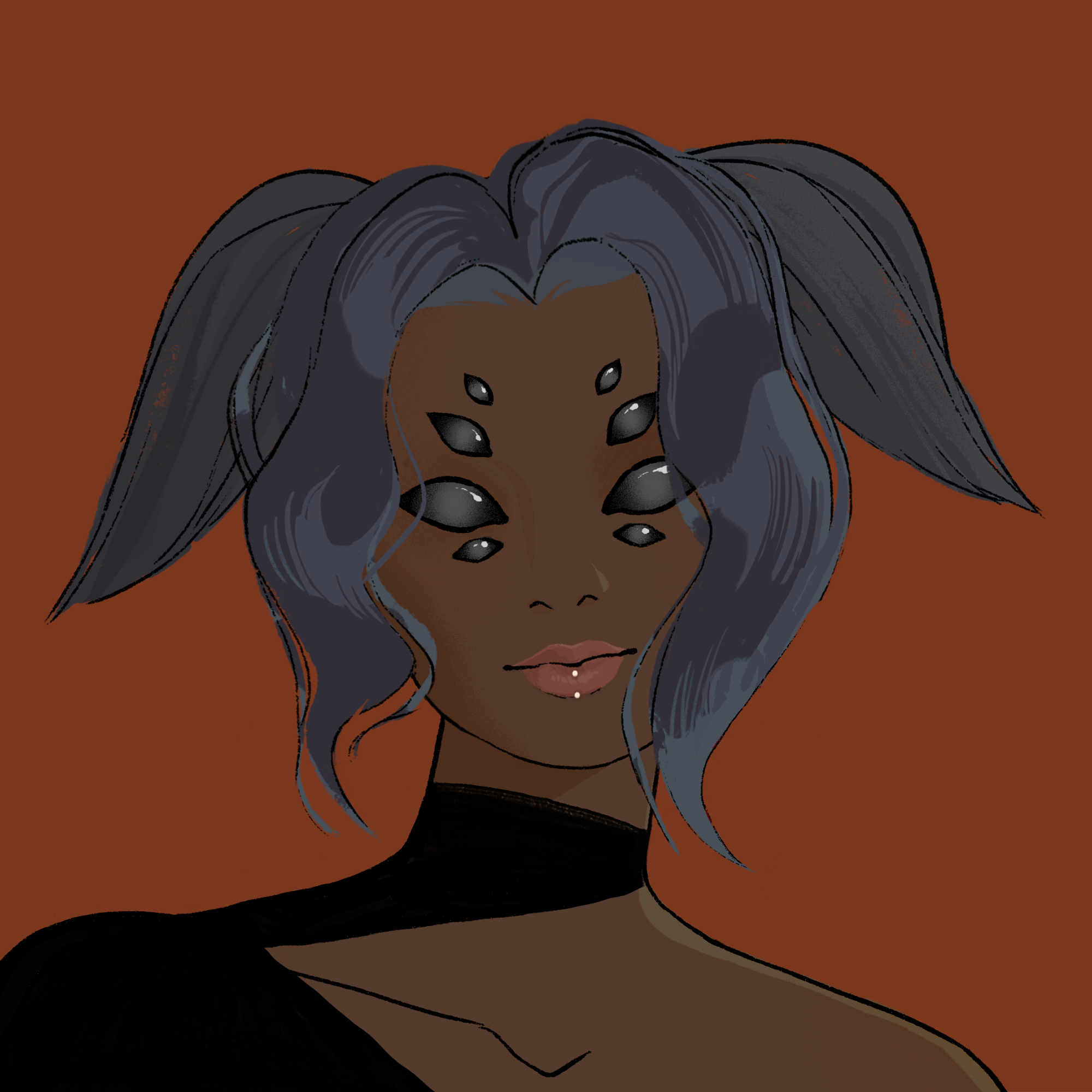 a portrait of Zimina, the roasted pandemonium