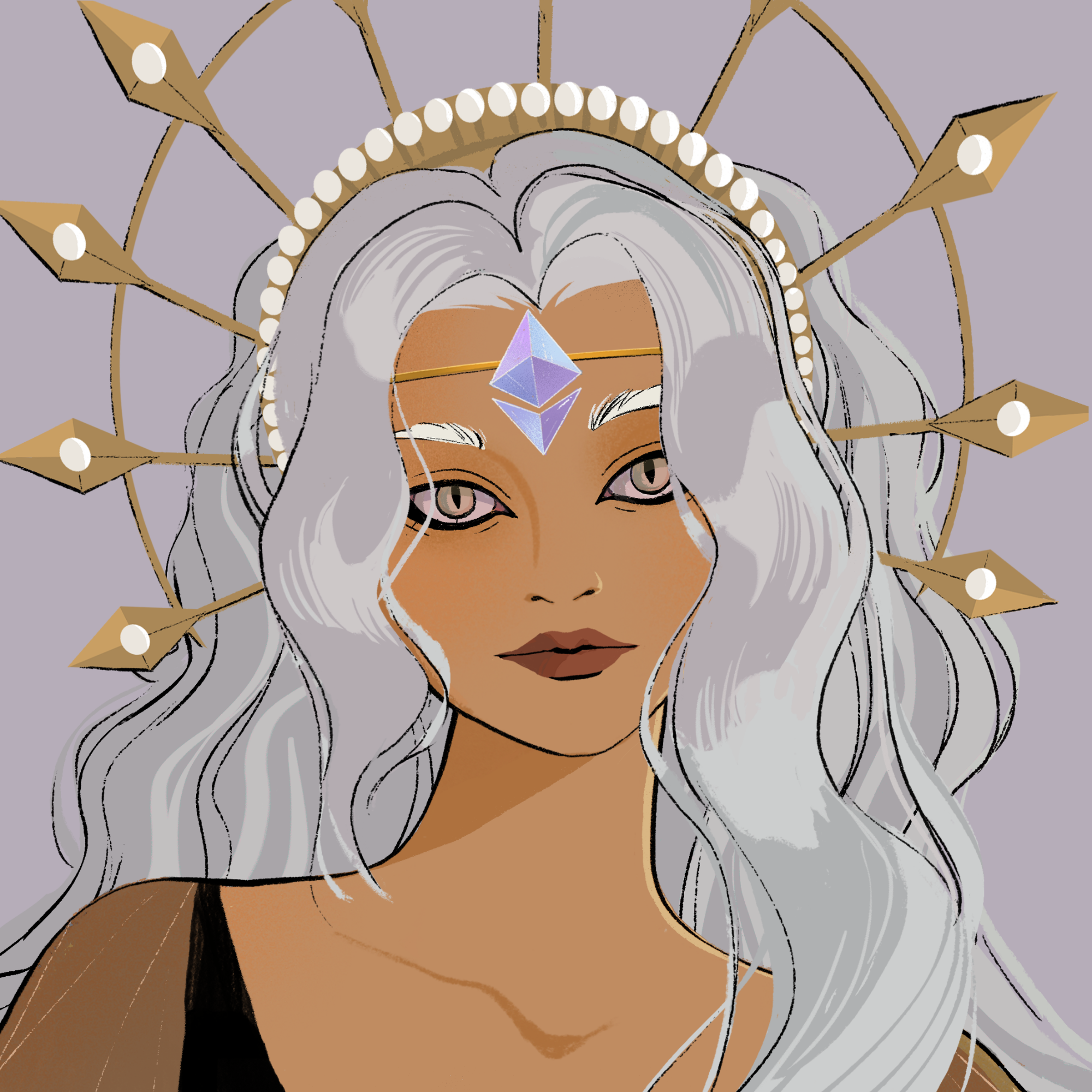 a portrait of Mademoiselle cymbal