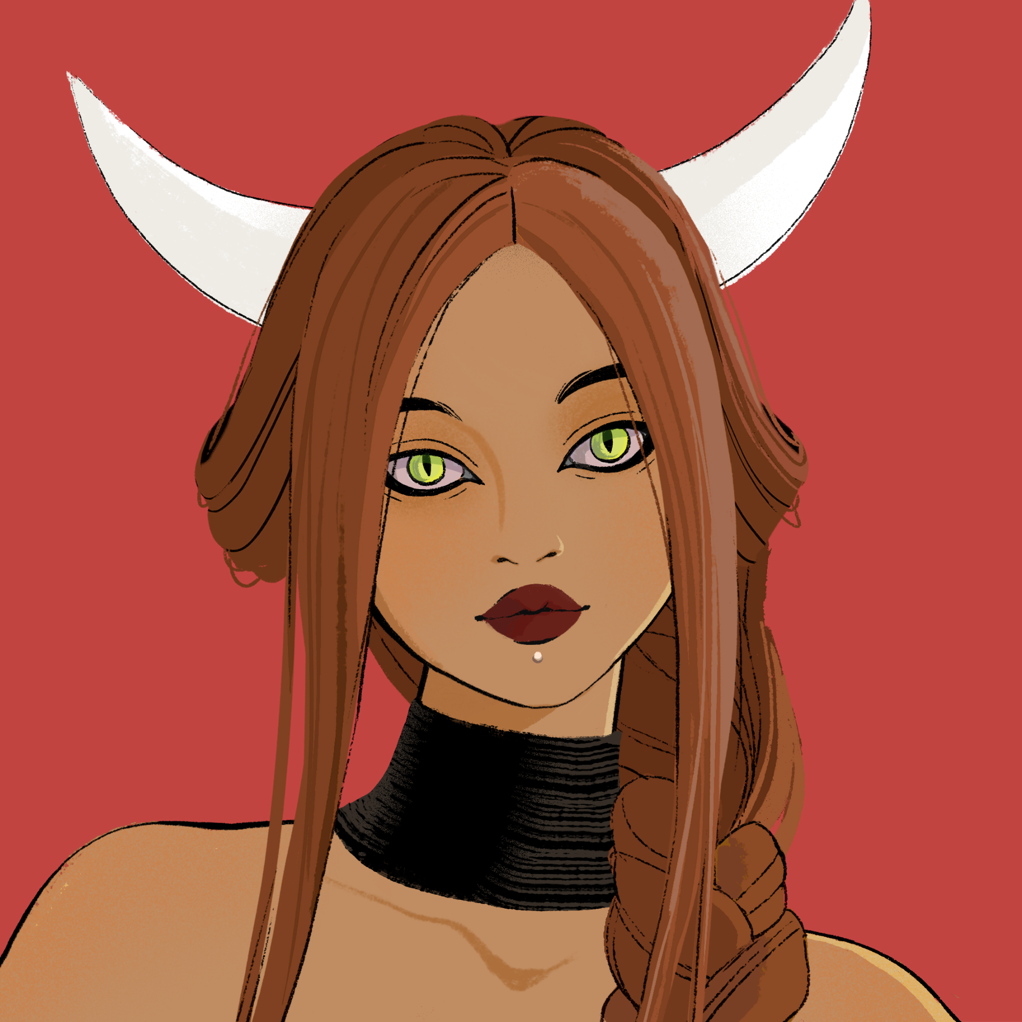 a portrait of Solarflare, the beastly gunpowder