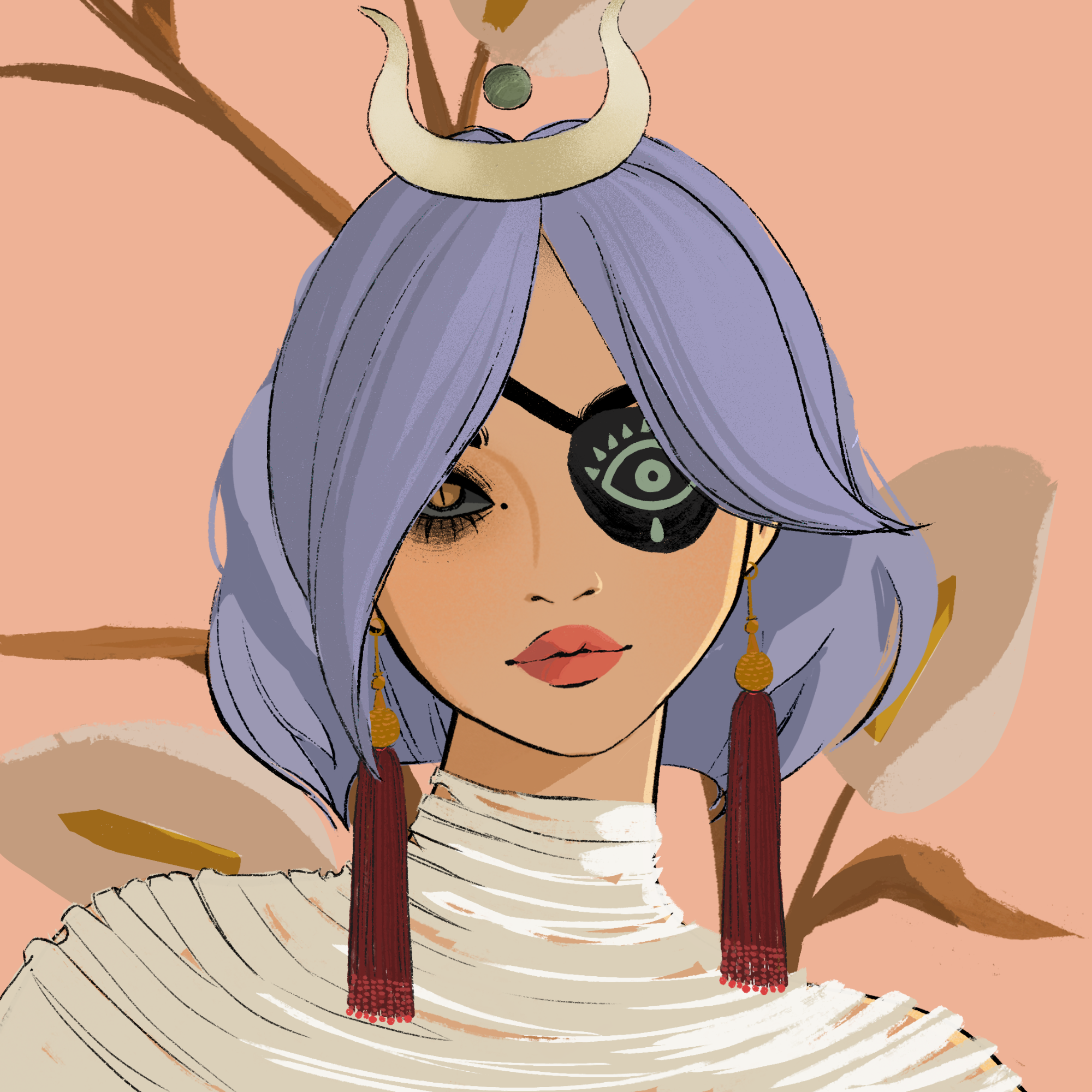 a portrait of Fleur, the effervescent clam