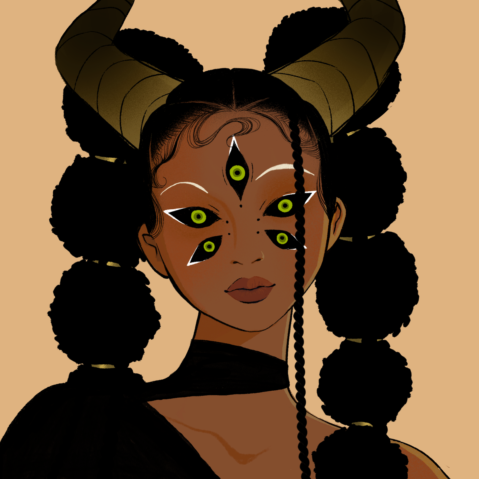 a portrait of Saba, the blasphemous racket