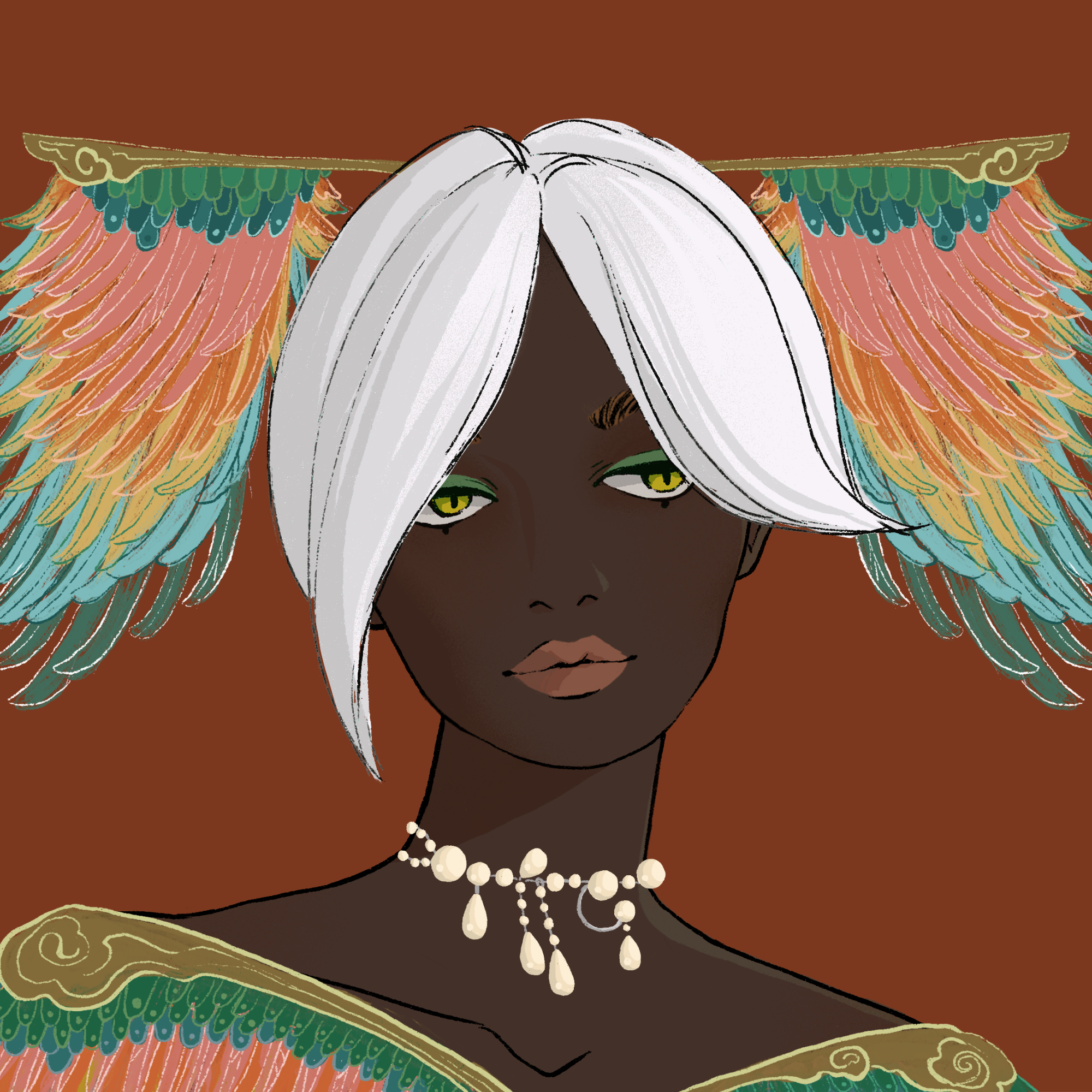 a portrait of Elegy, the radiant bangle