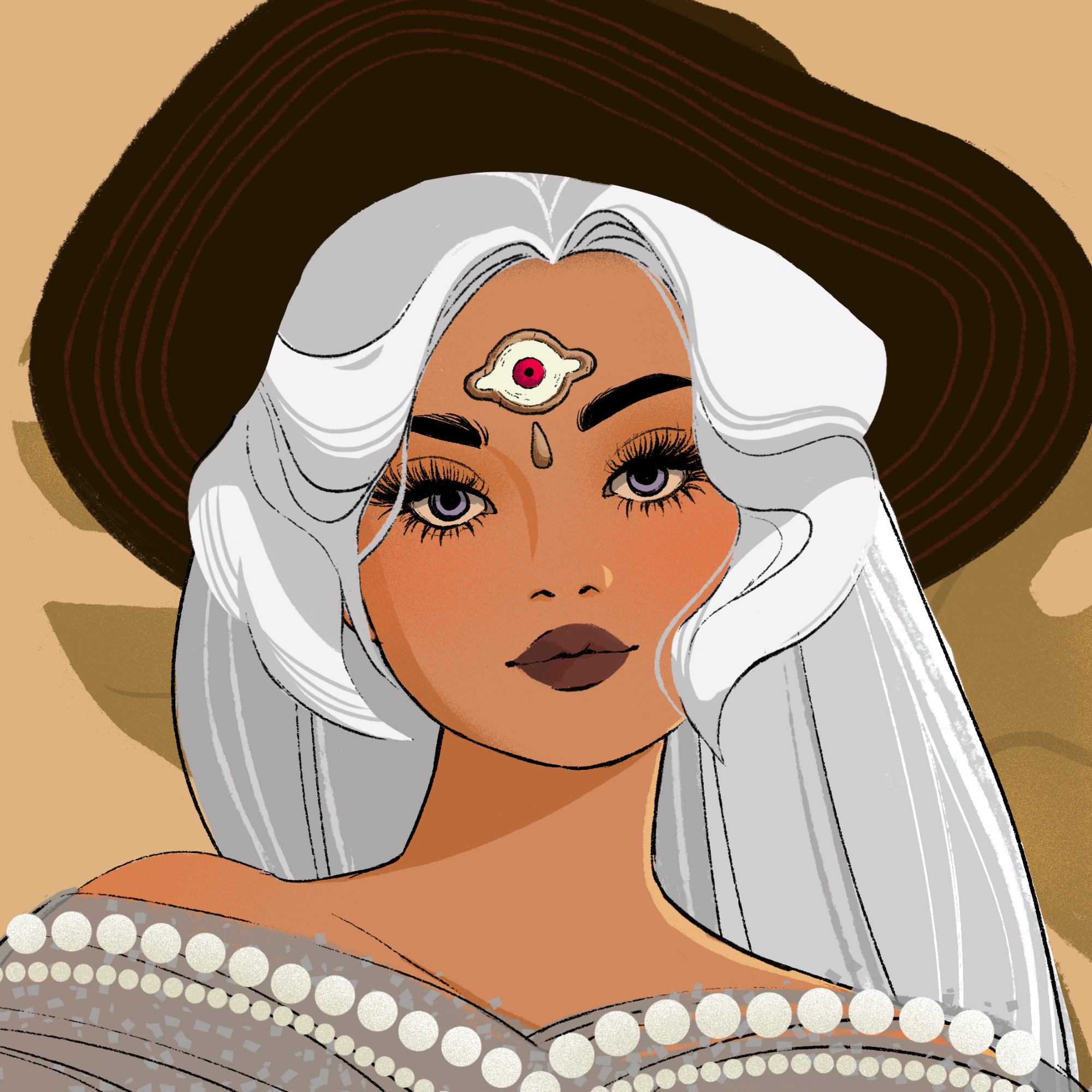 a portrait of Prunella, the dreamy foam