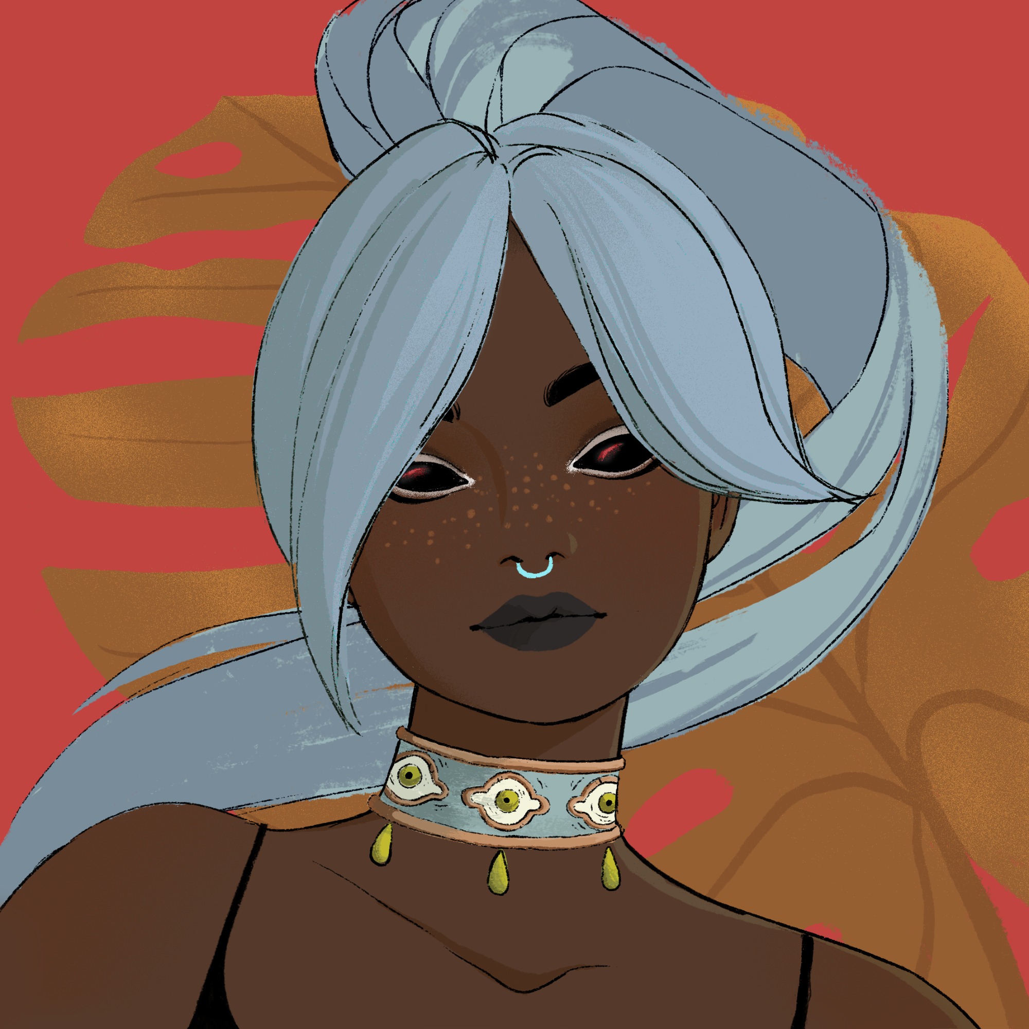 a portrait of Zinnia, the briny fountain