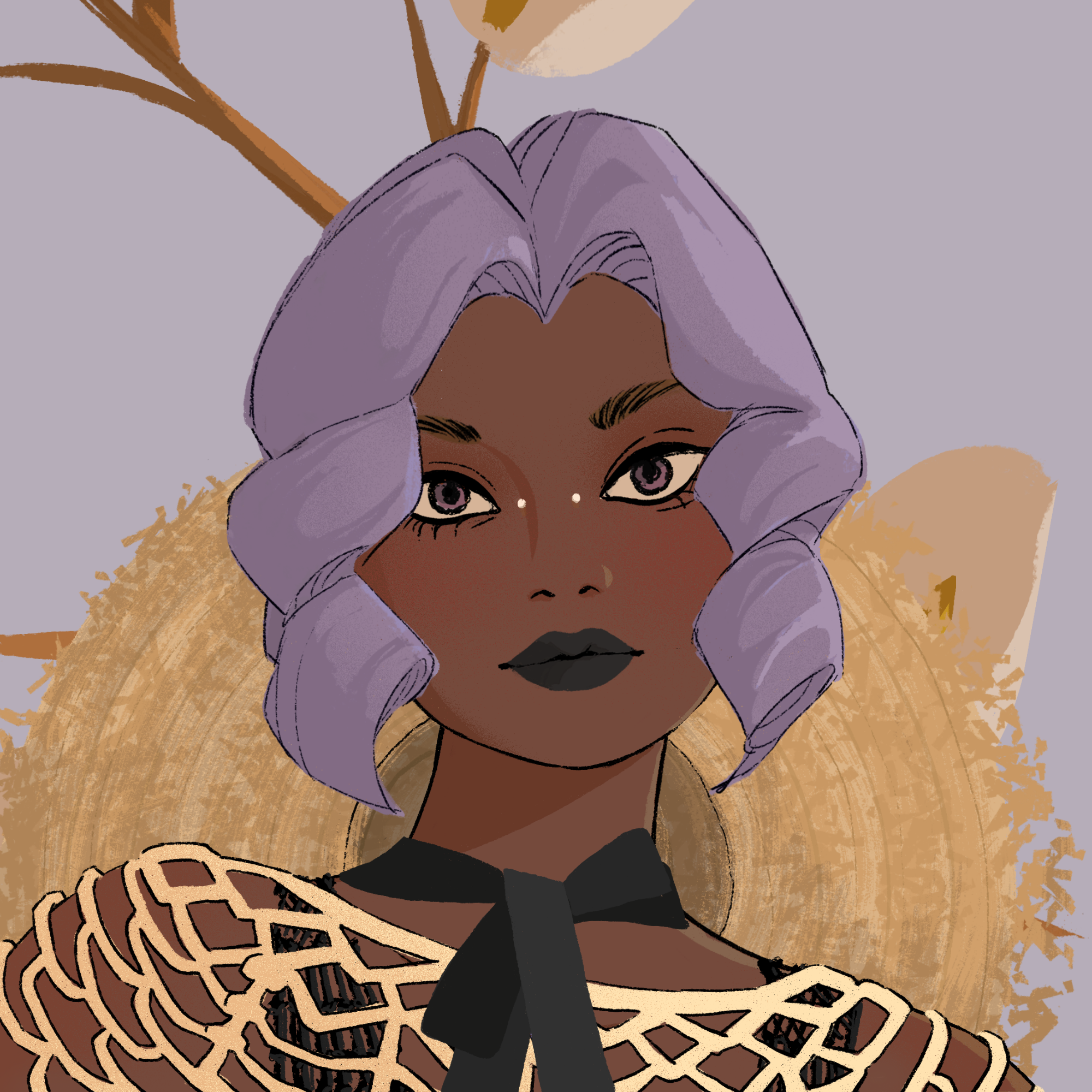 a portrait of Nettle, the wind-swept spoon