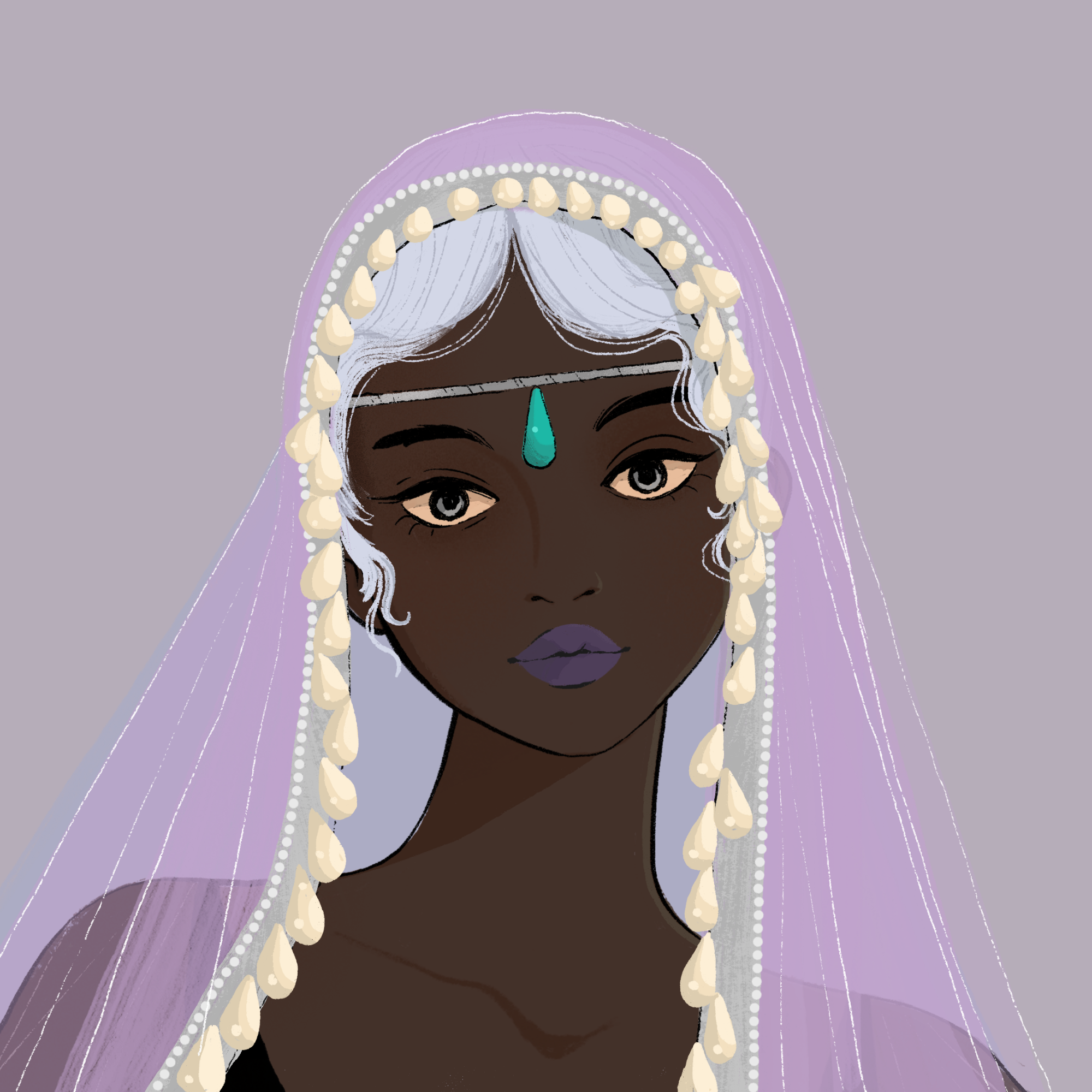 a portrait of Emerald, the sculptural vanity