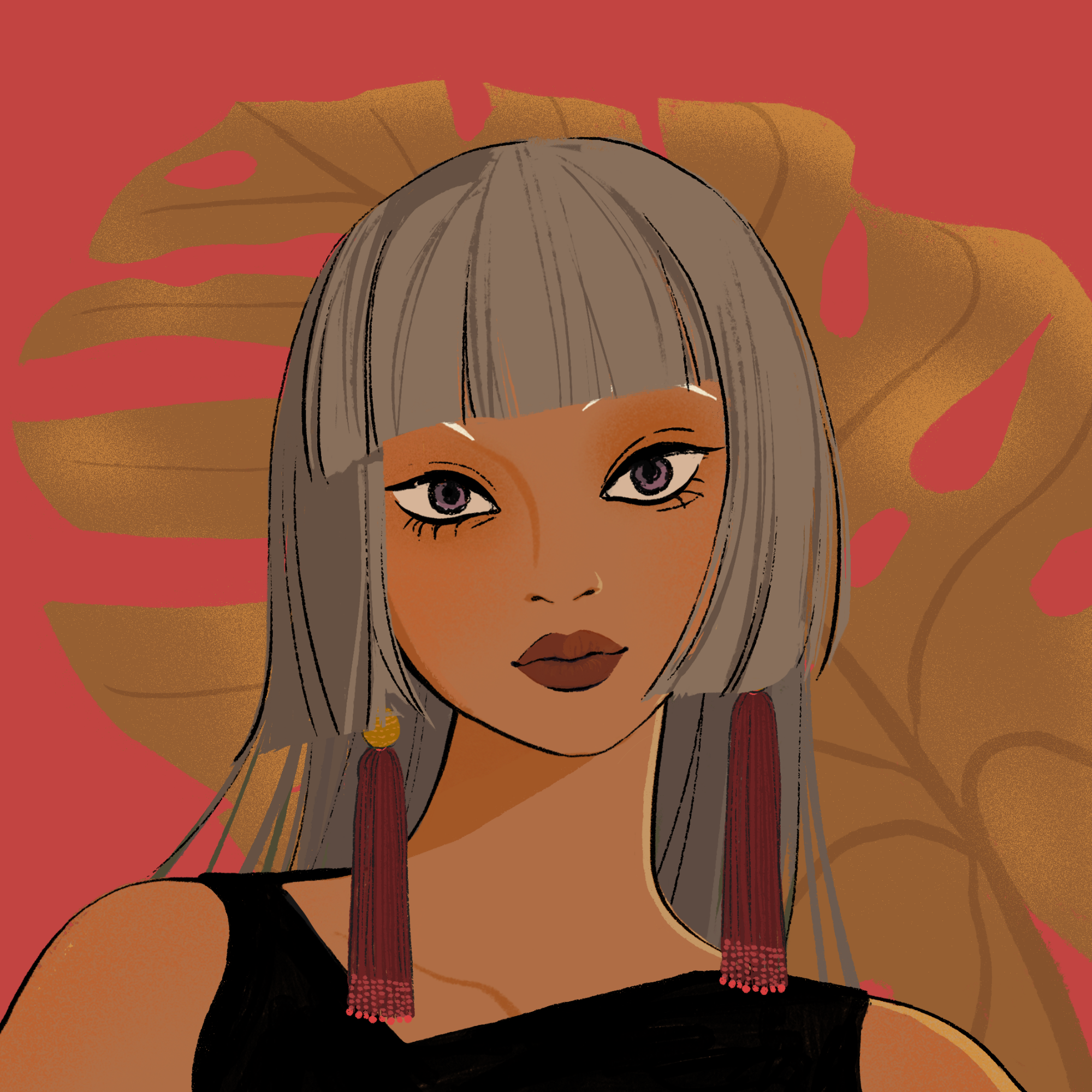 a portrait of Pearl the lovely