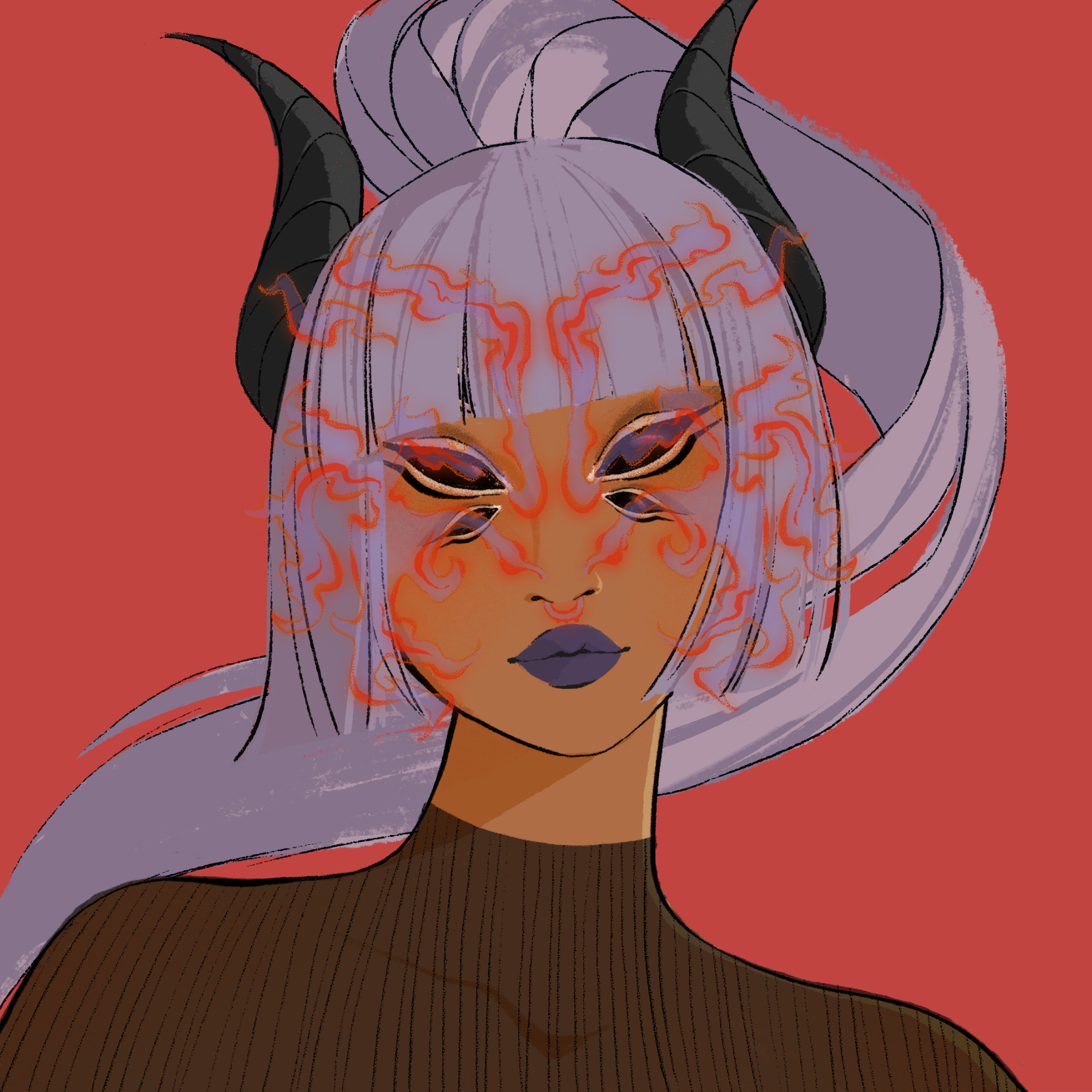 a portrait of Thunderstorm the roasted