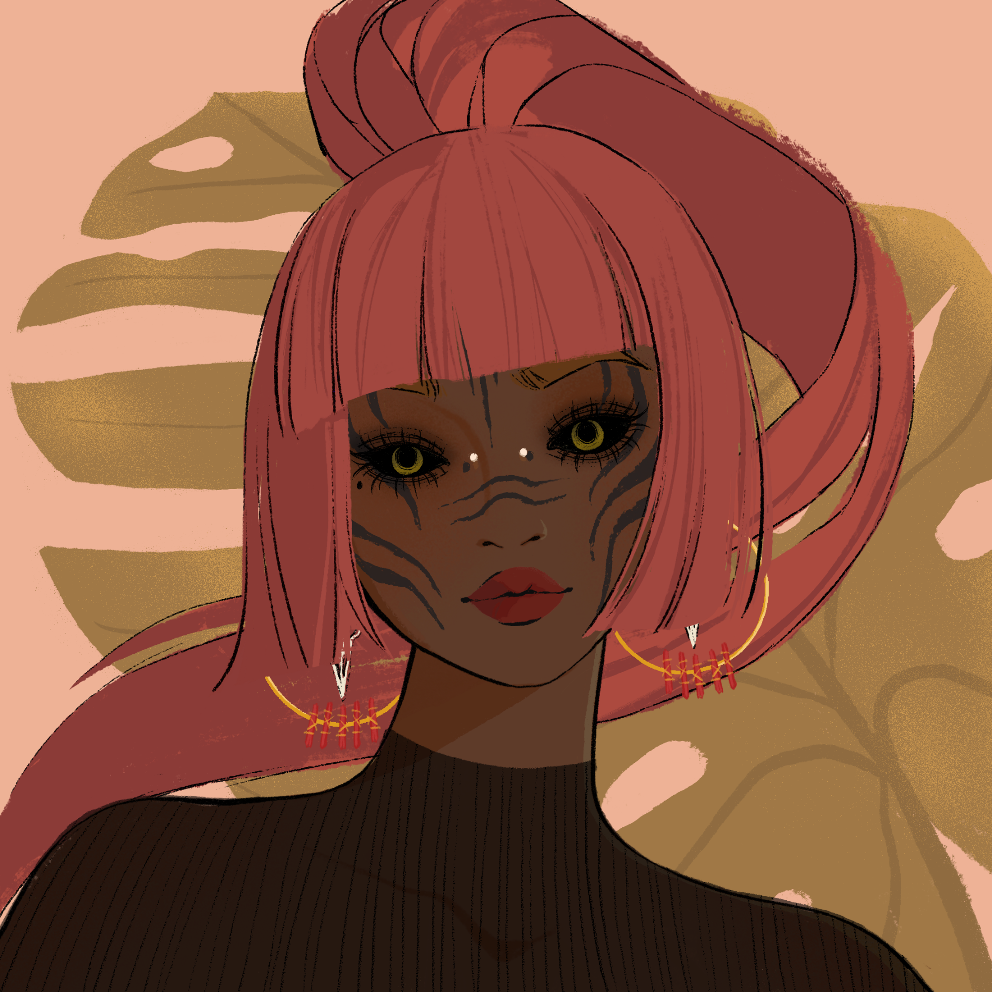 a portrait of Bandai of the woods