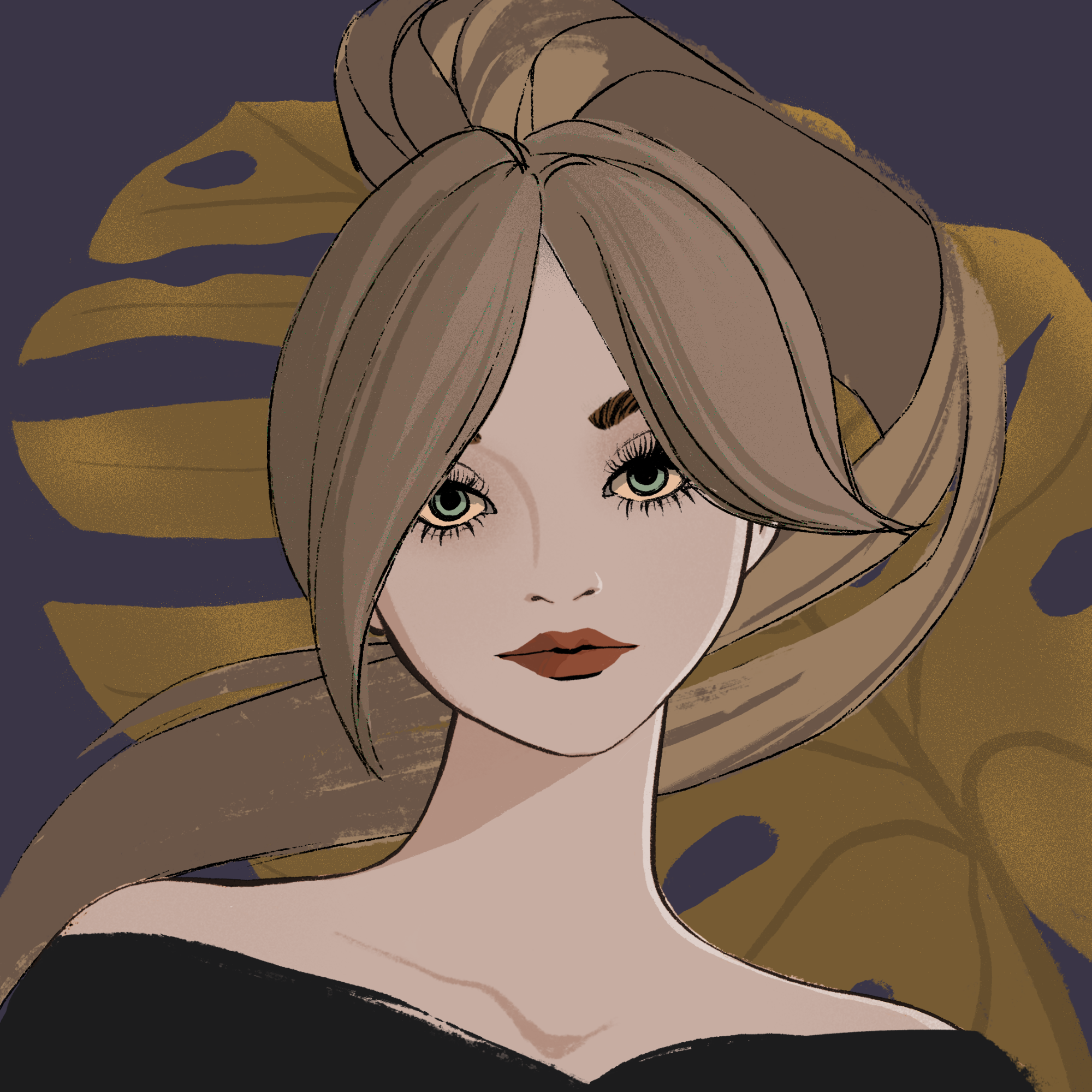 a portrait of Coconut the unstrung