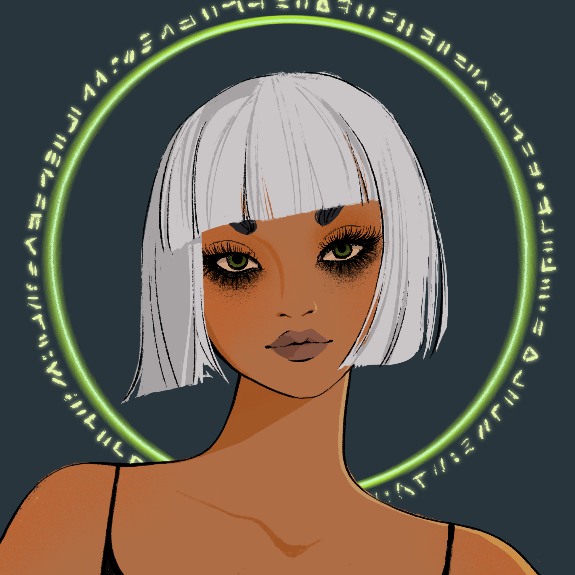 a portrait of Pyxis the neat