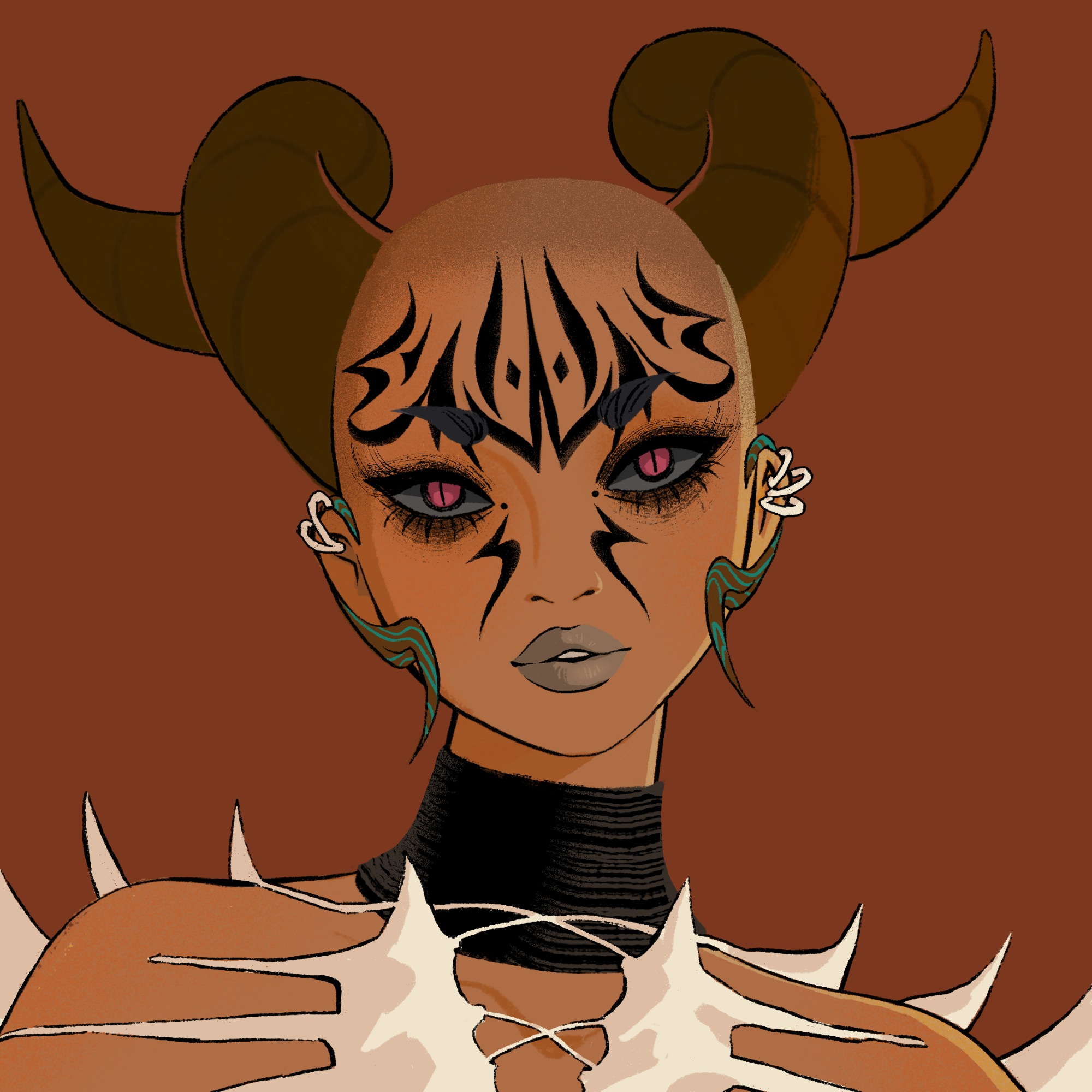 a portrait of Vesuvius the dark