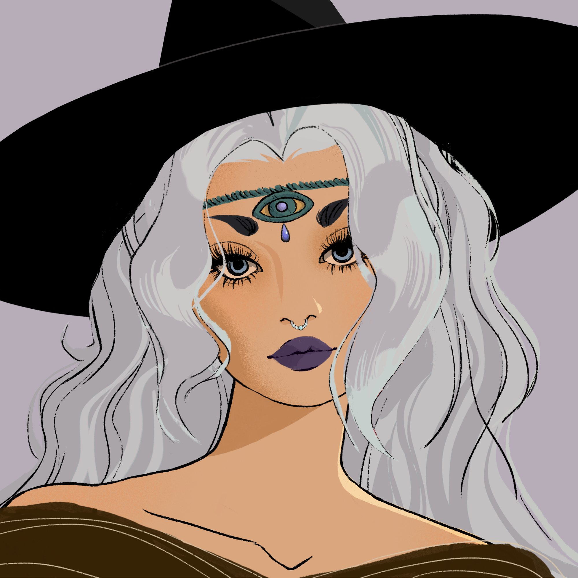 a portrait of Fleur the pastel