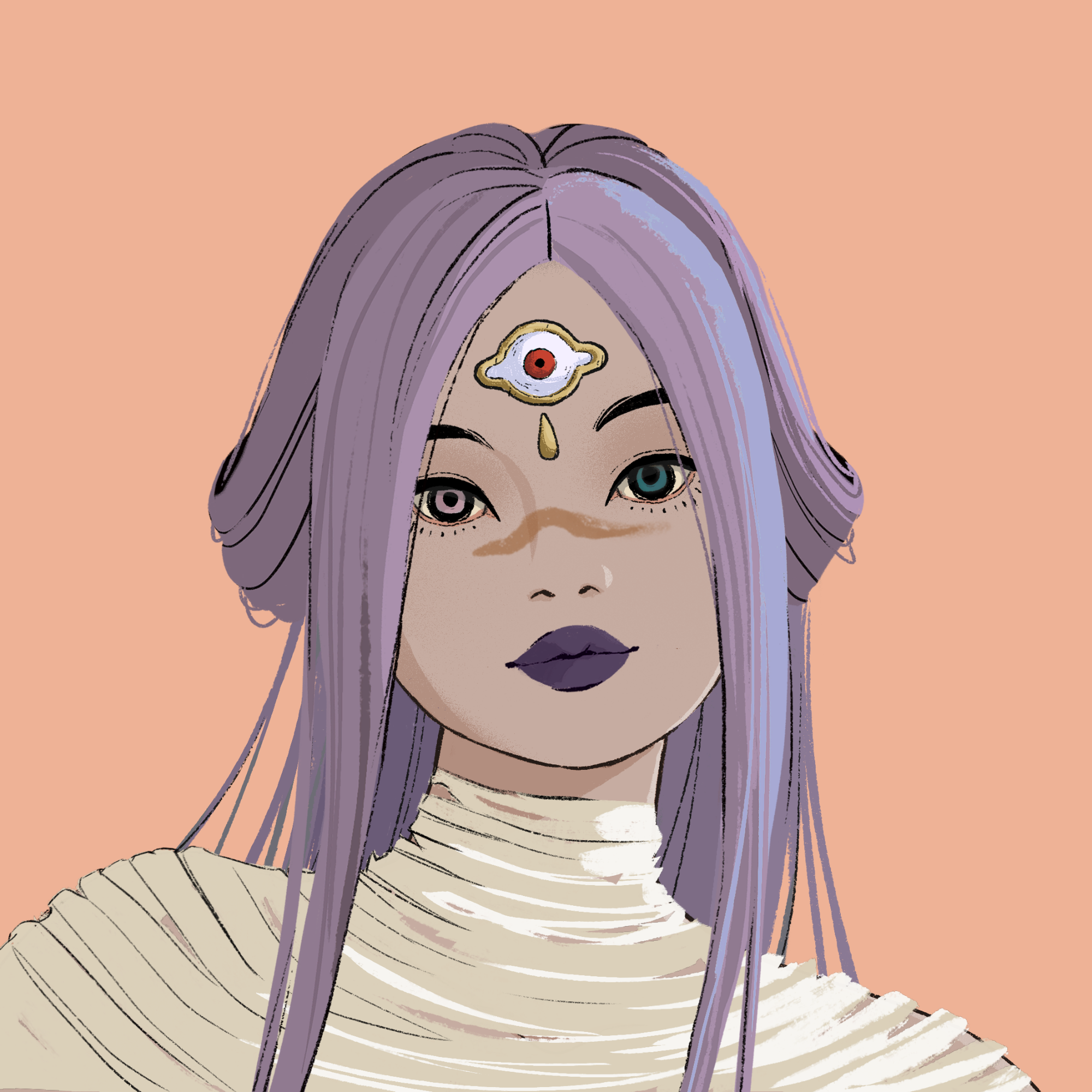 a portrait of Chrysalis, the effervescent pearl