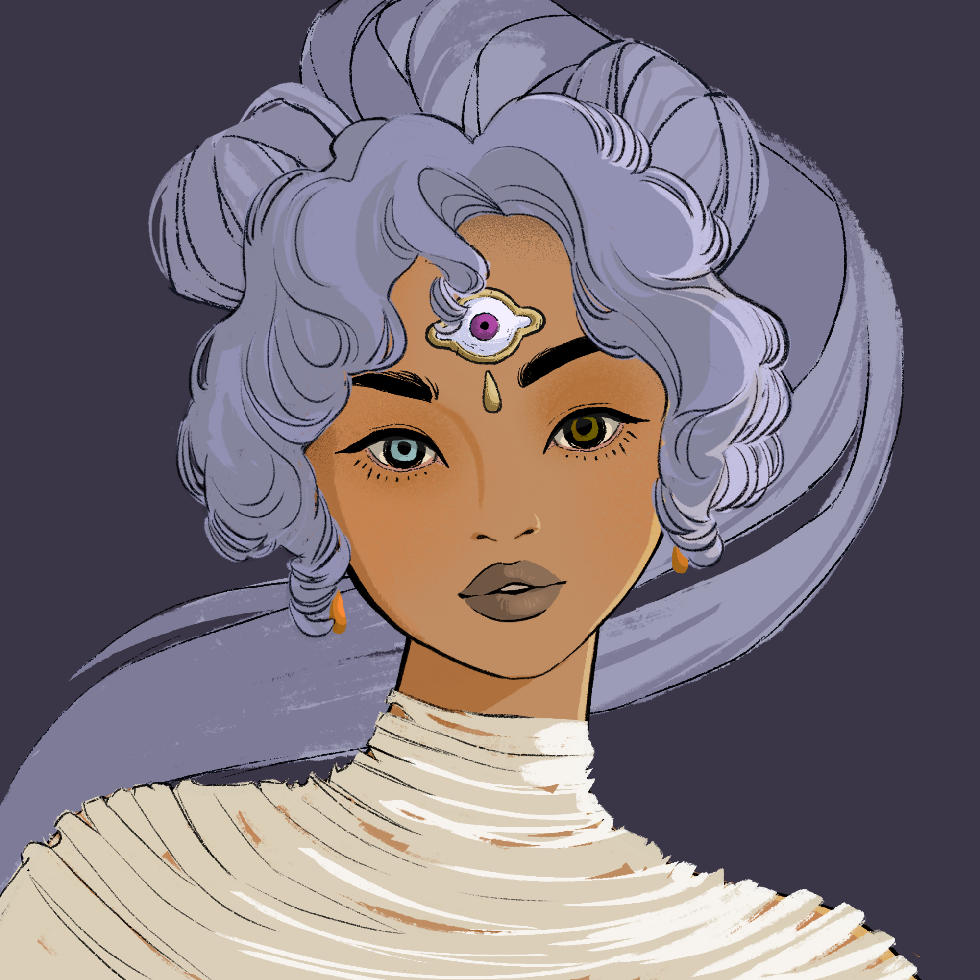 a portrait of Hyacinth, the clement fog