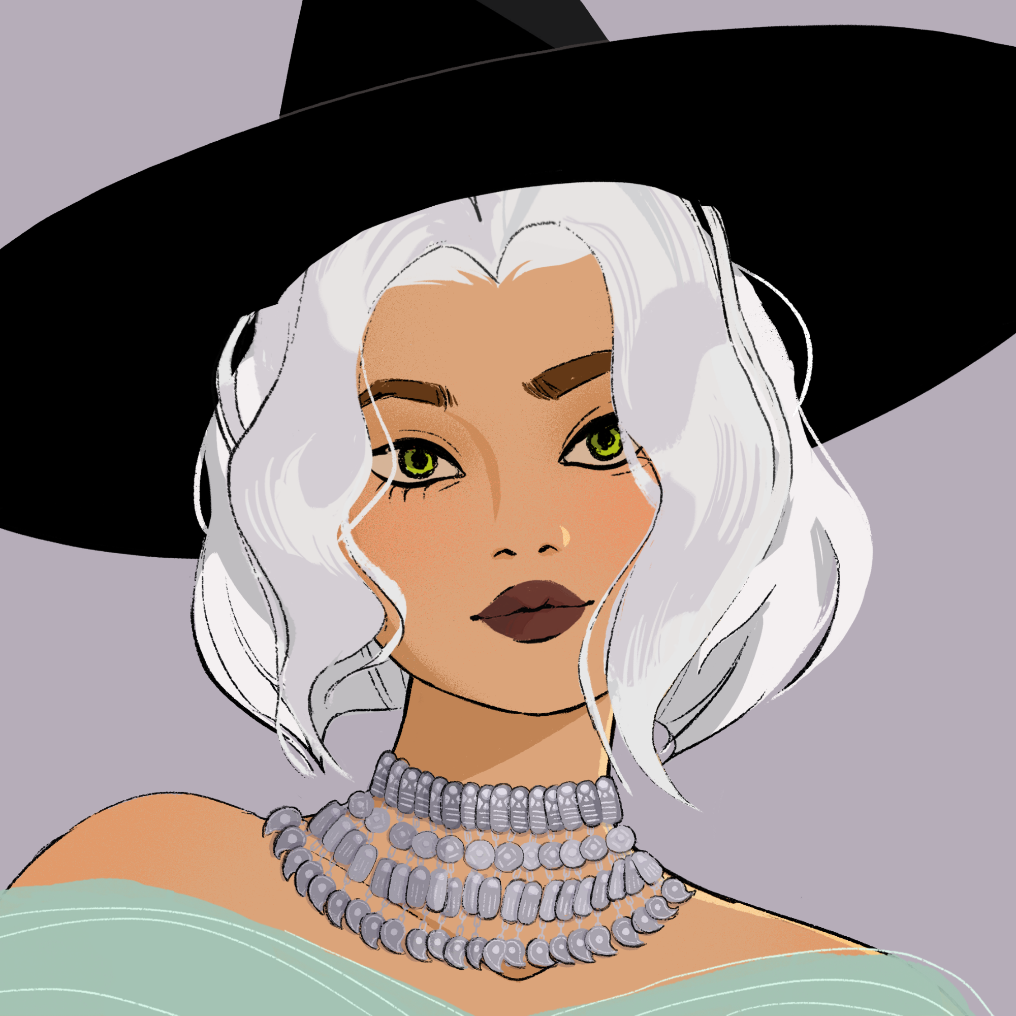 a portrait of Velvet, the luxurious corsage