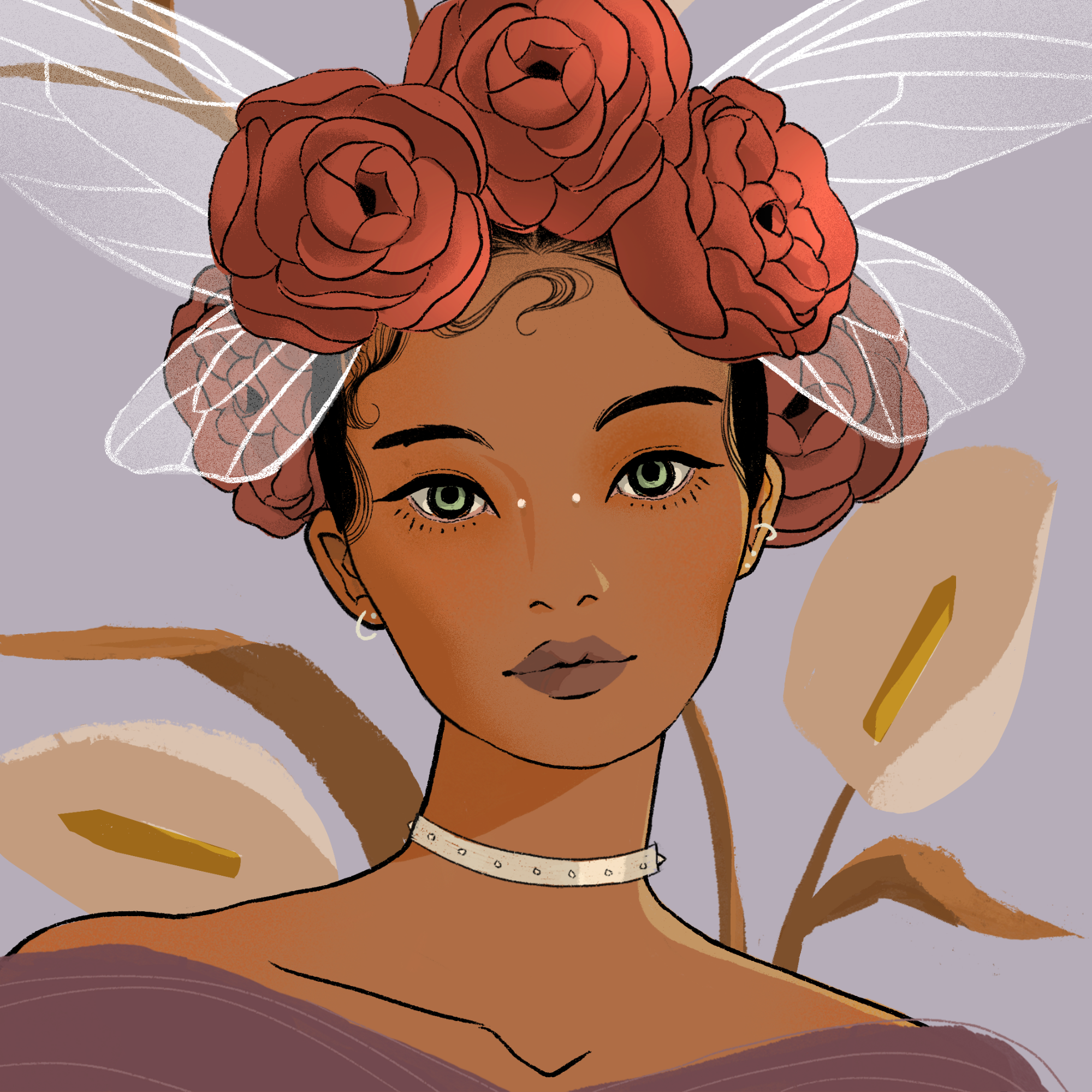 a portrait of Radicchio, the flaxen weed