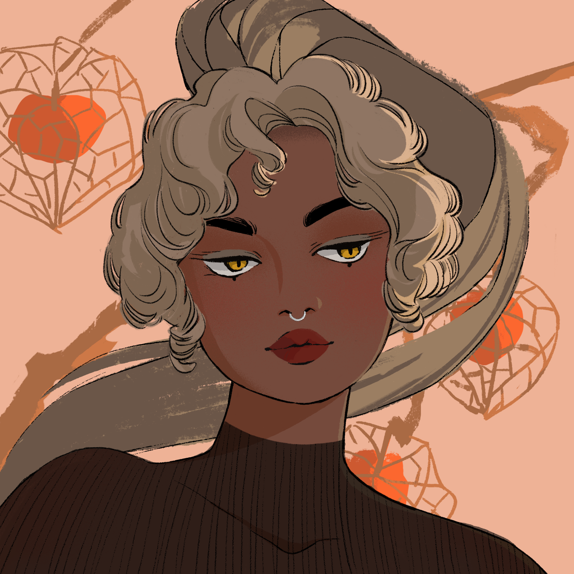 a portrait of Tiatia, the intense bottle rocket