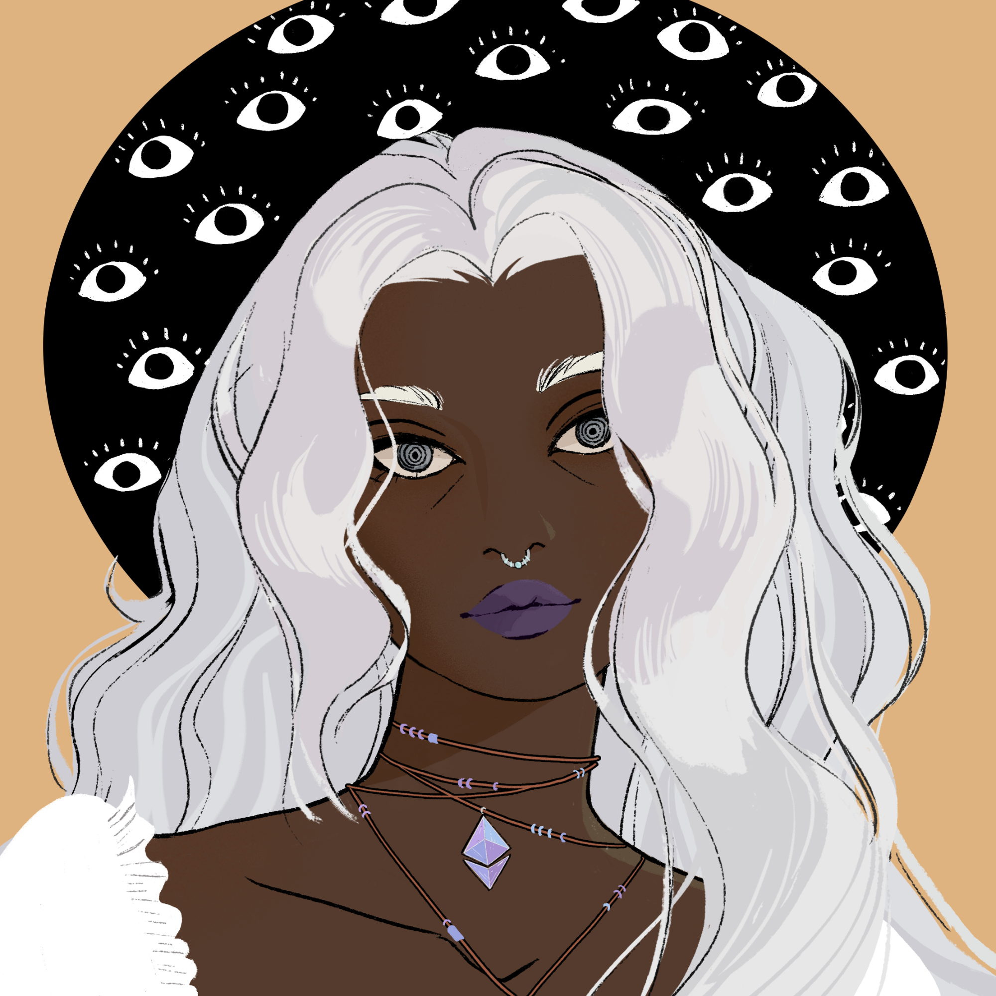a portrait of Sage the vermilion