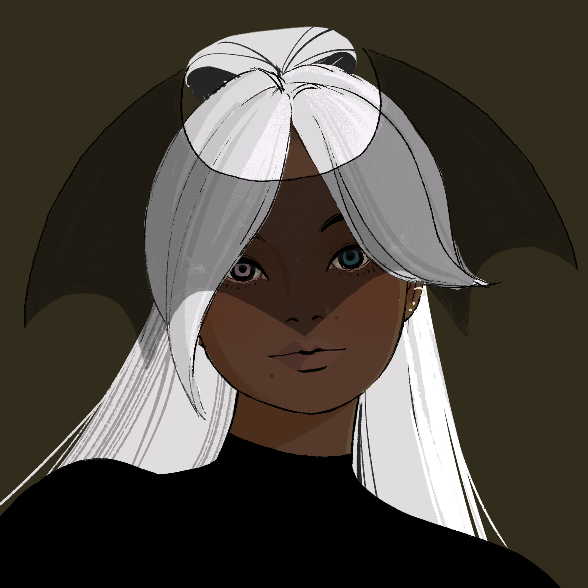 a portrait of Ponderosa, the nonchalant bandolier