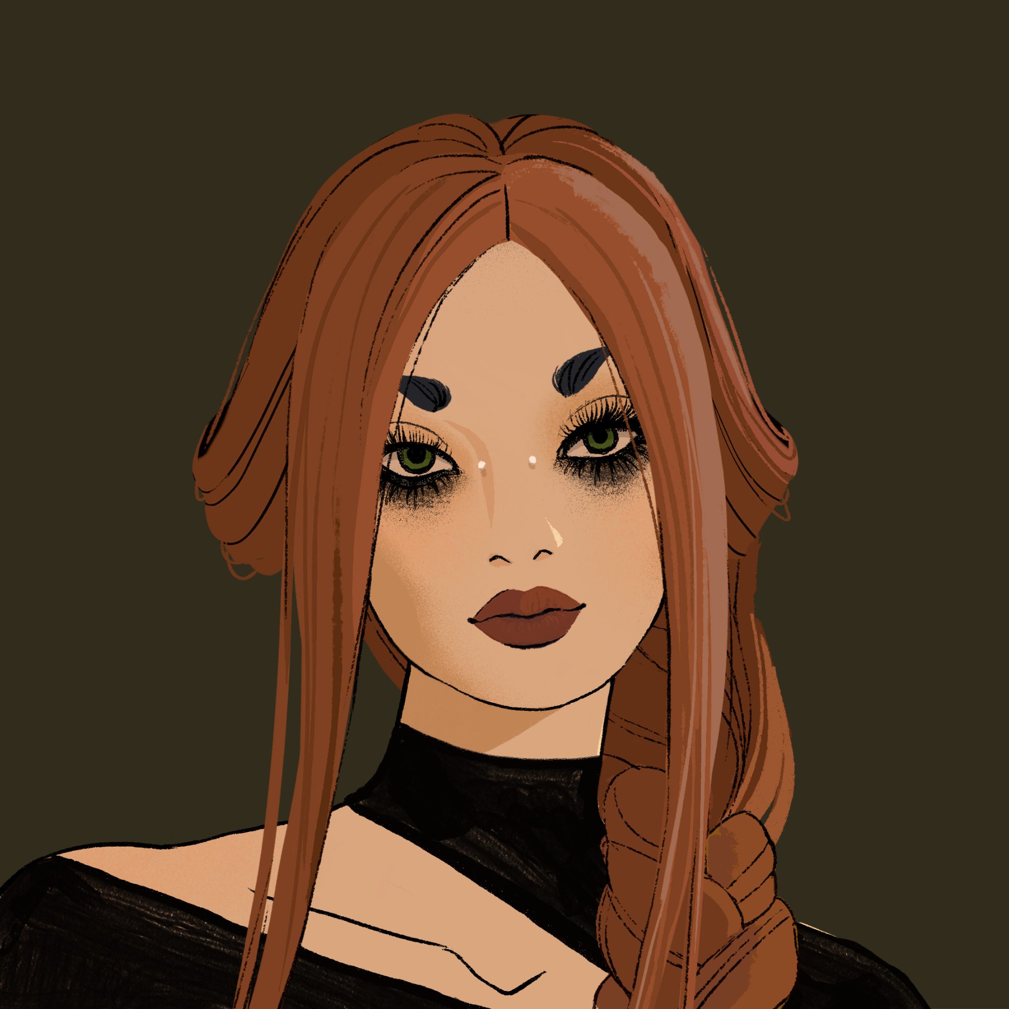 a portrait of Agena parchment
