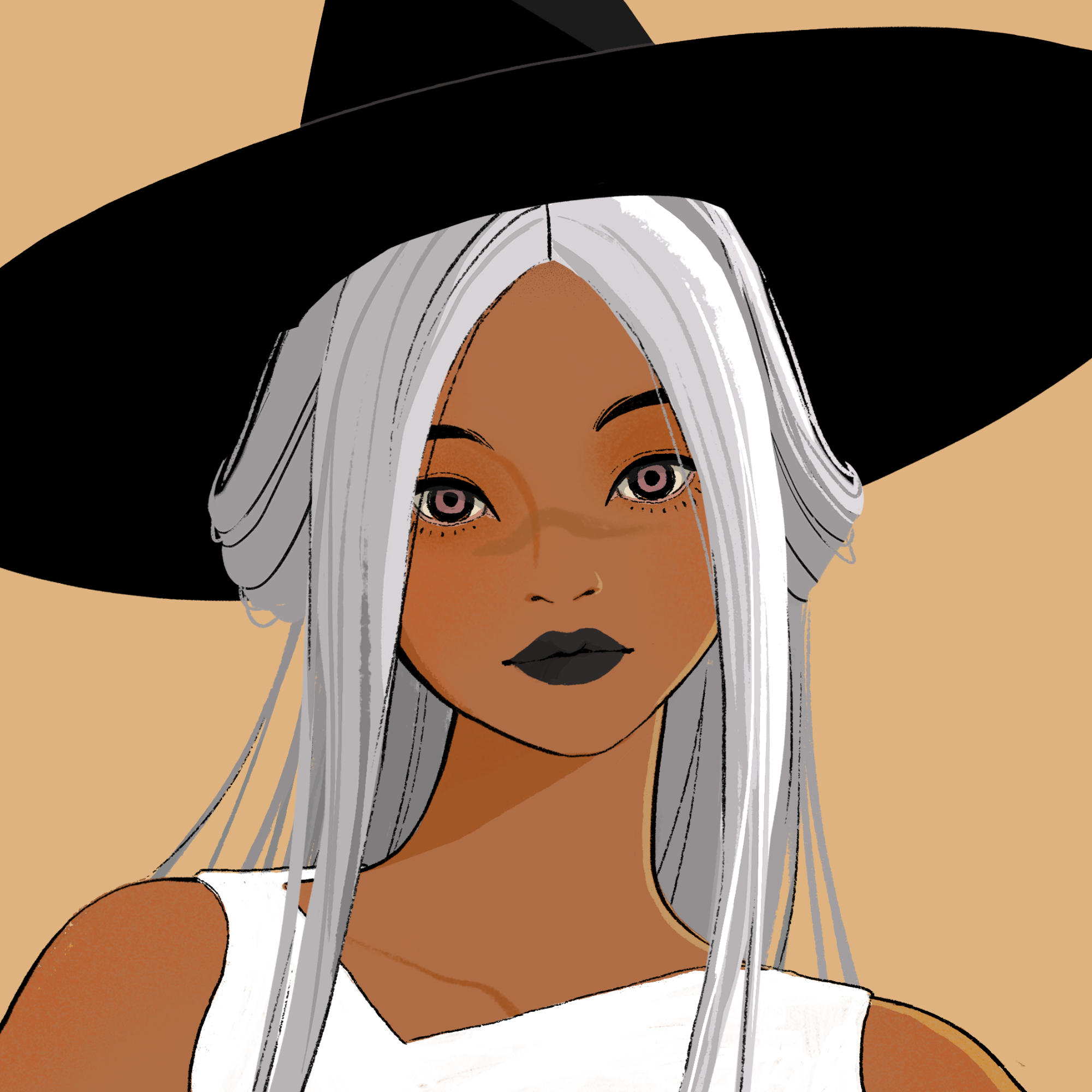 a portrait of Peach the absorbant