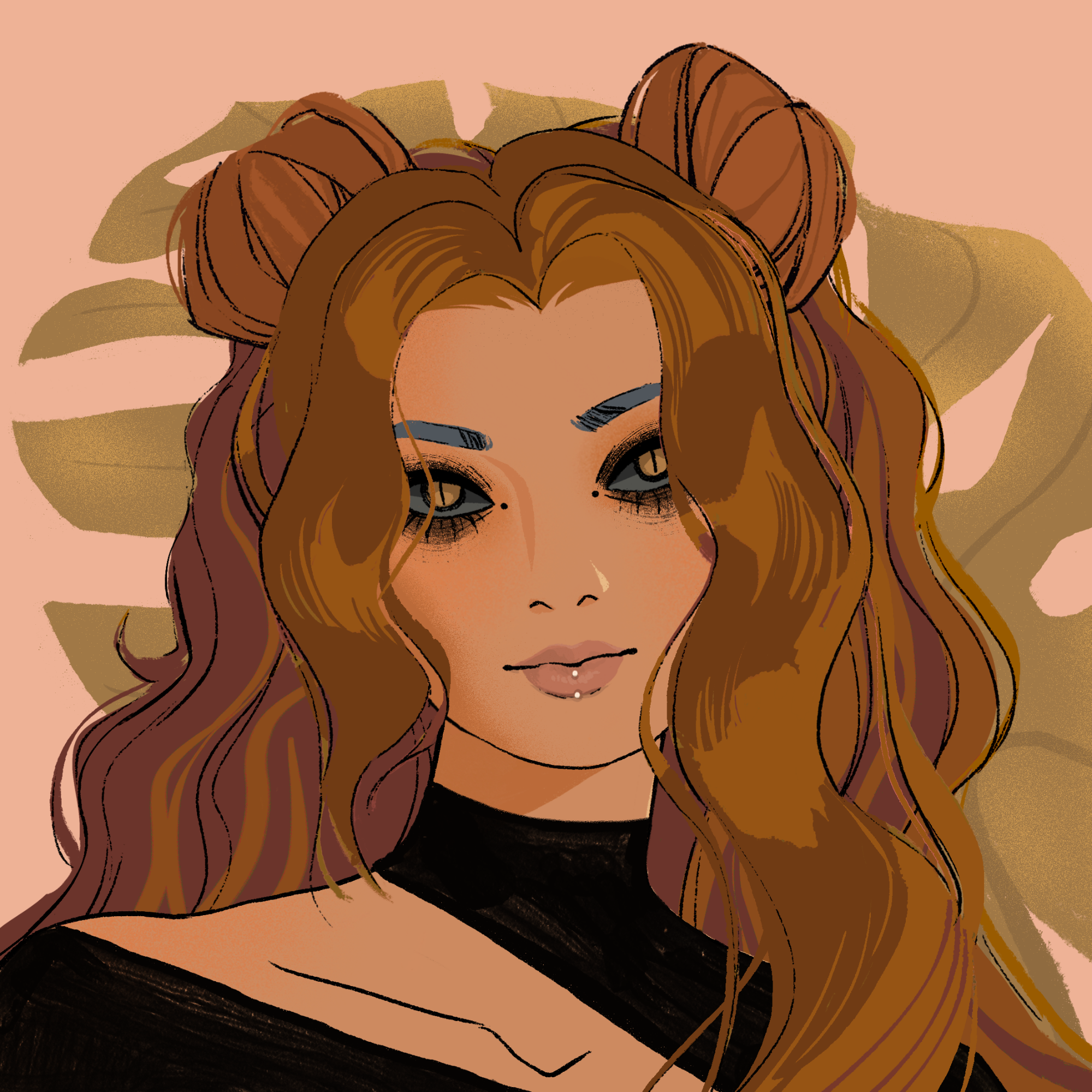 a portrait of Dubbi, the motley blaze