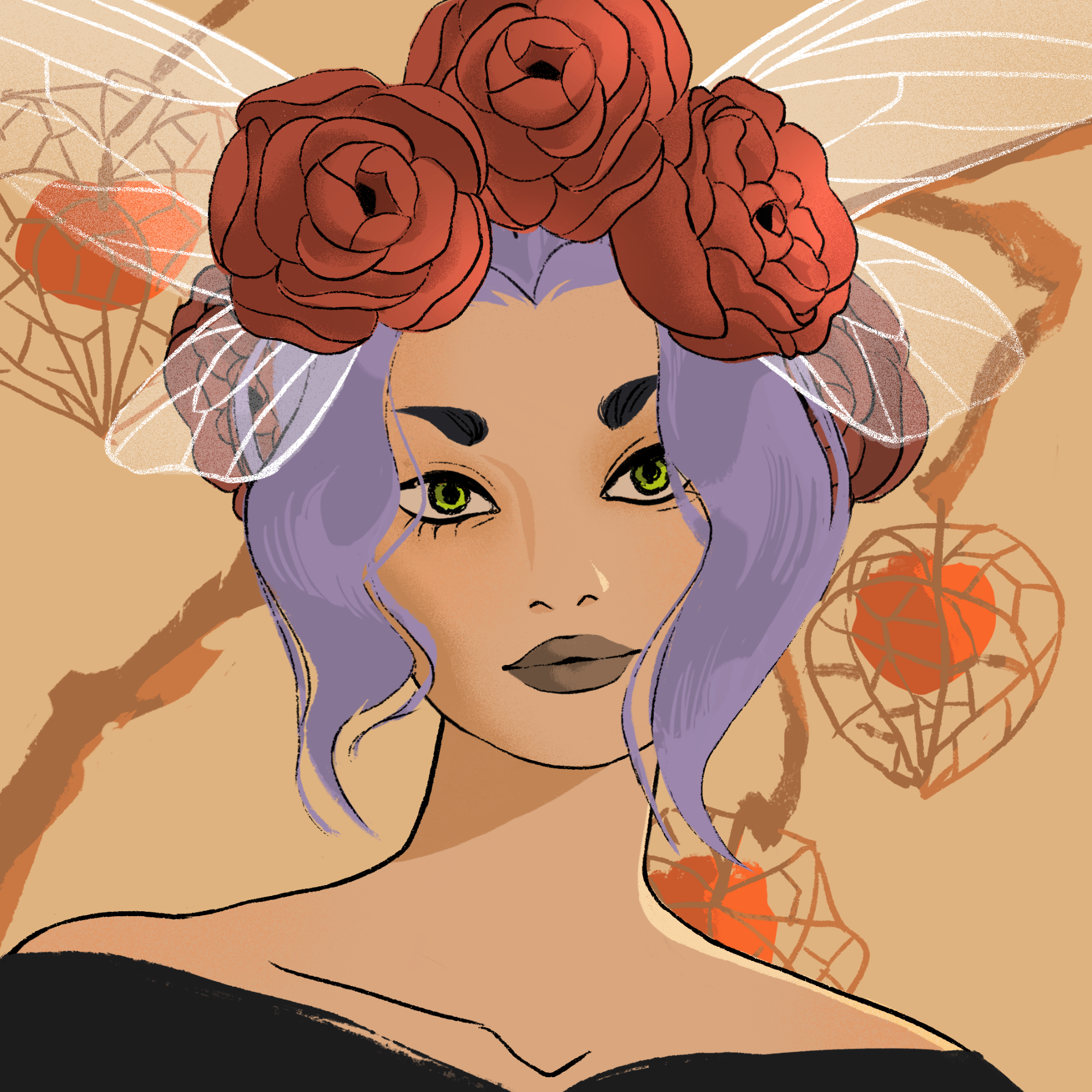 a portrait of Basil the psychedelic