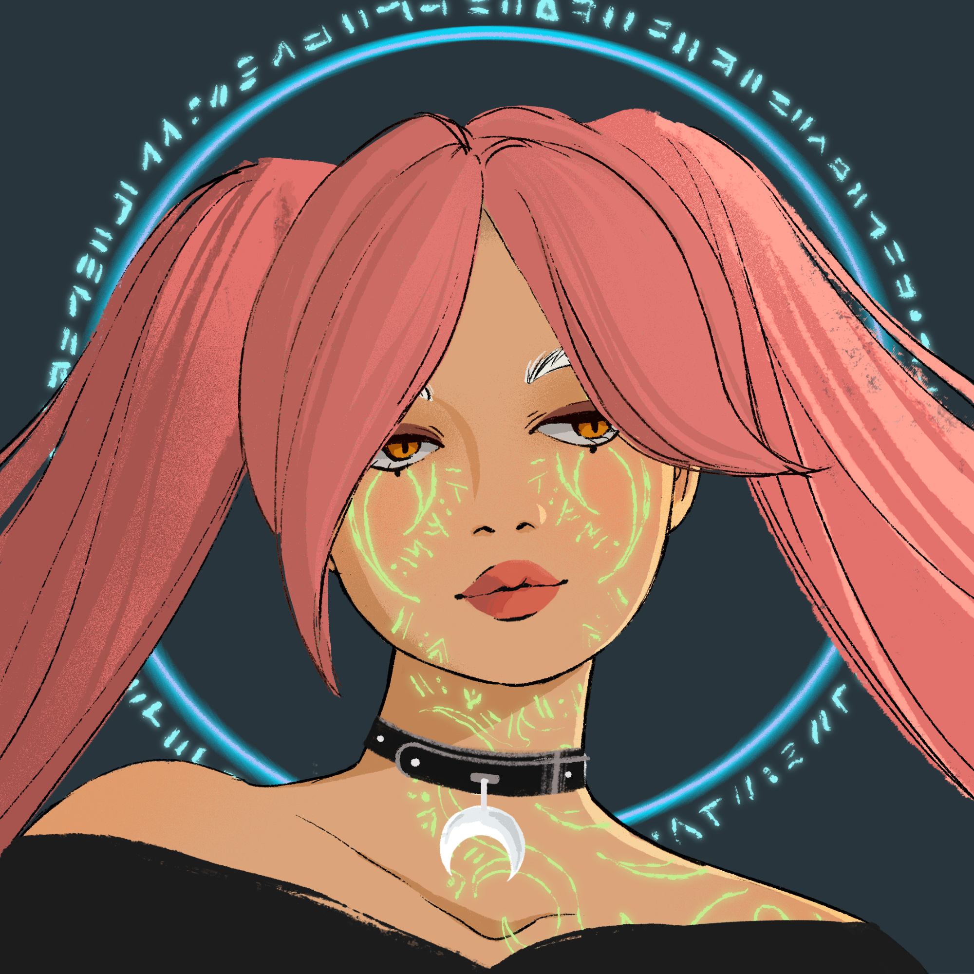 a portrait of Lyra the abstract