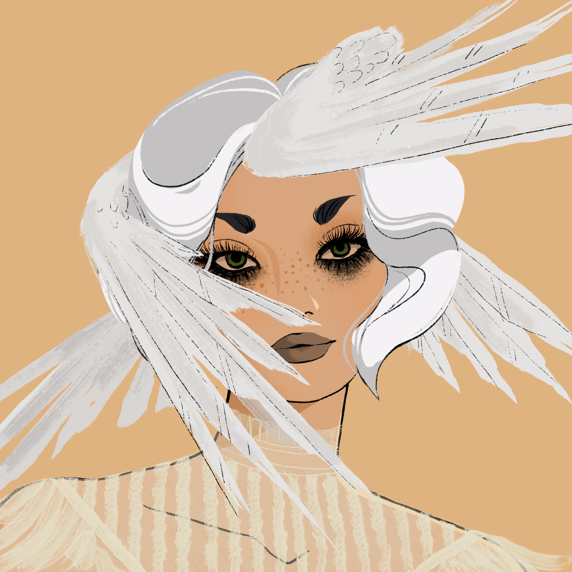 a portrait of Ethyl, the dark dimension