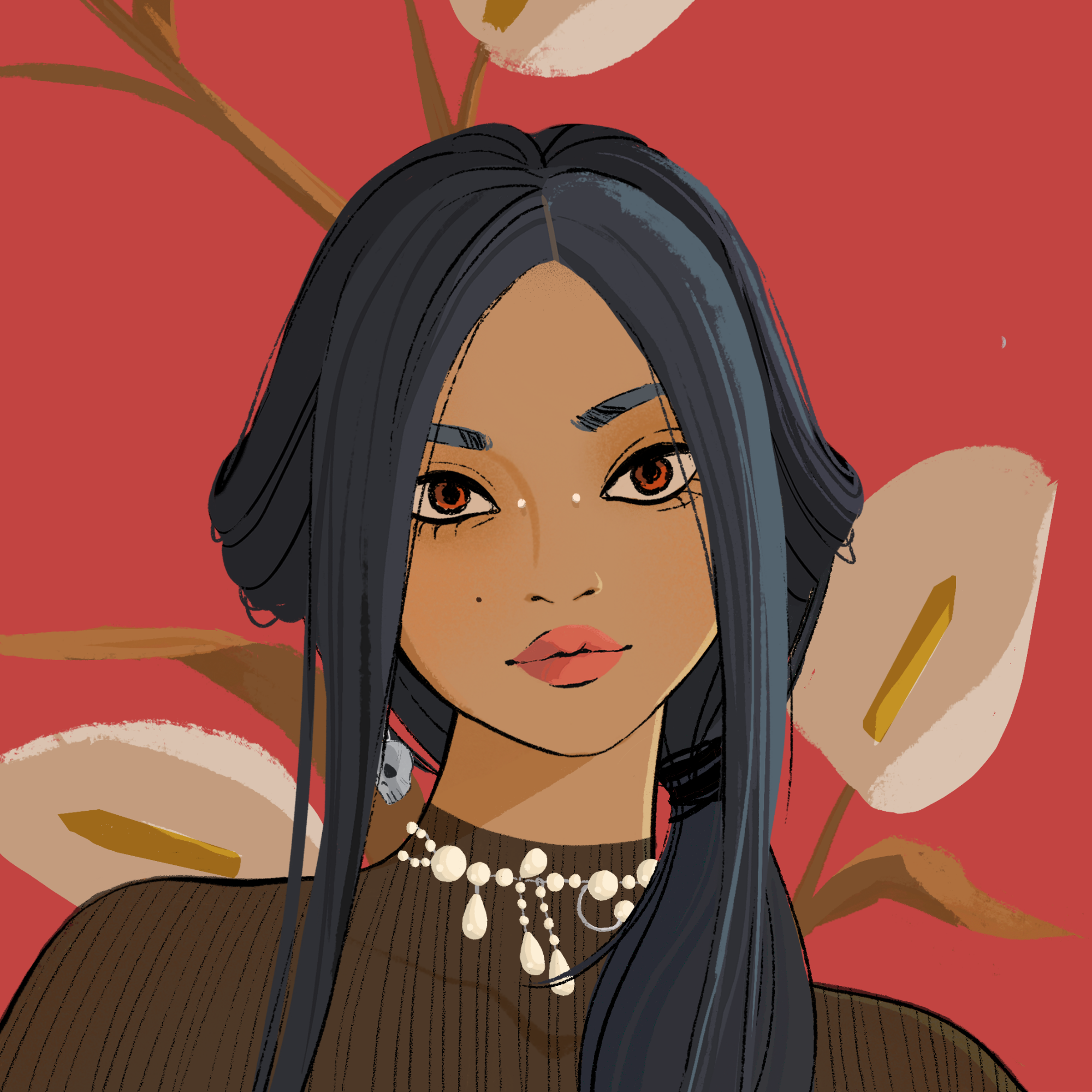 a portrait of Naphthalene the quiet