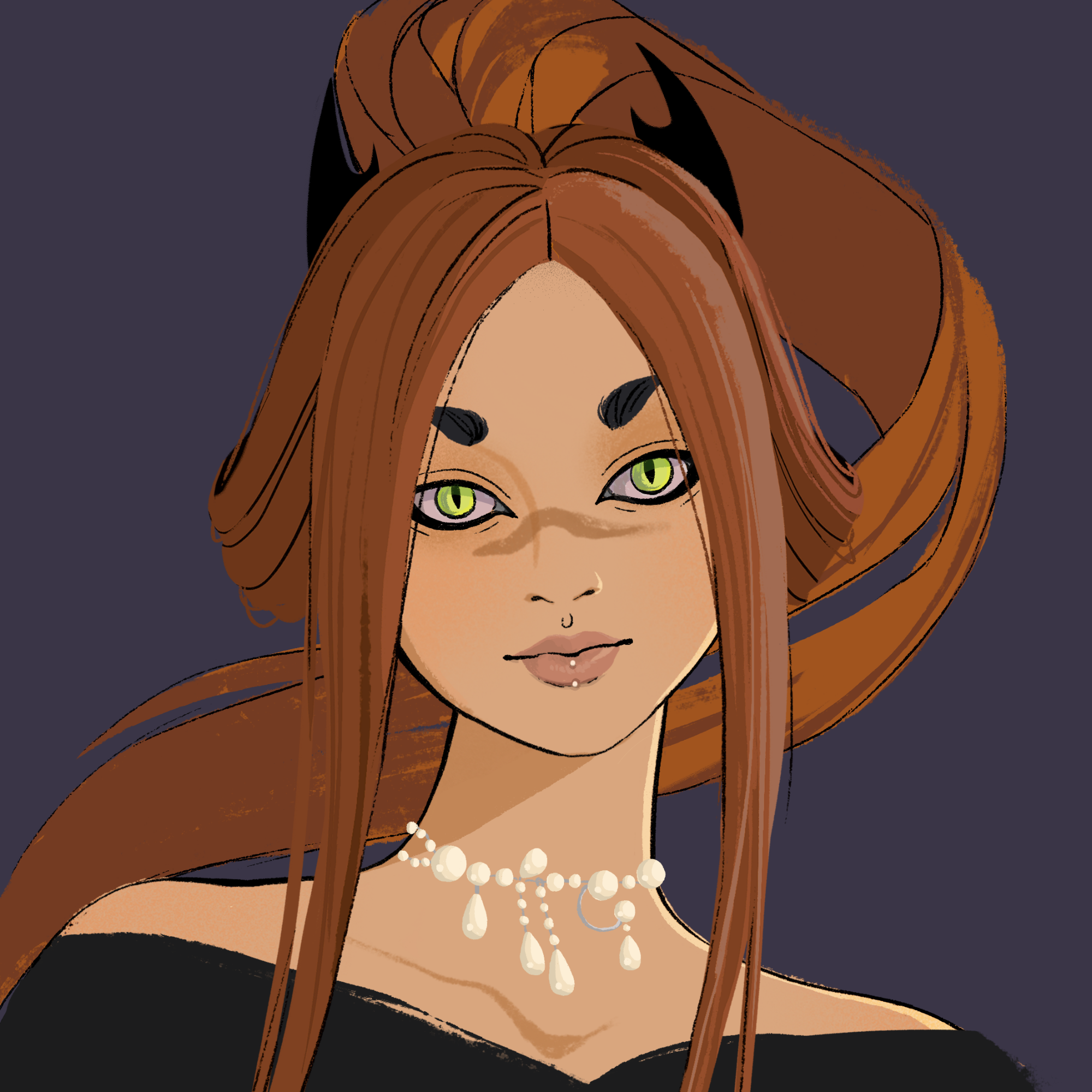 a portrait of Xylene the snow-covered